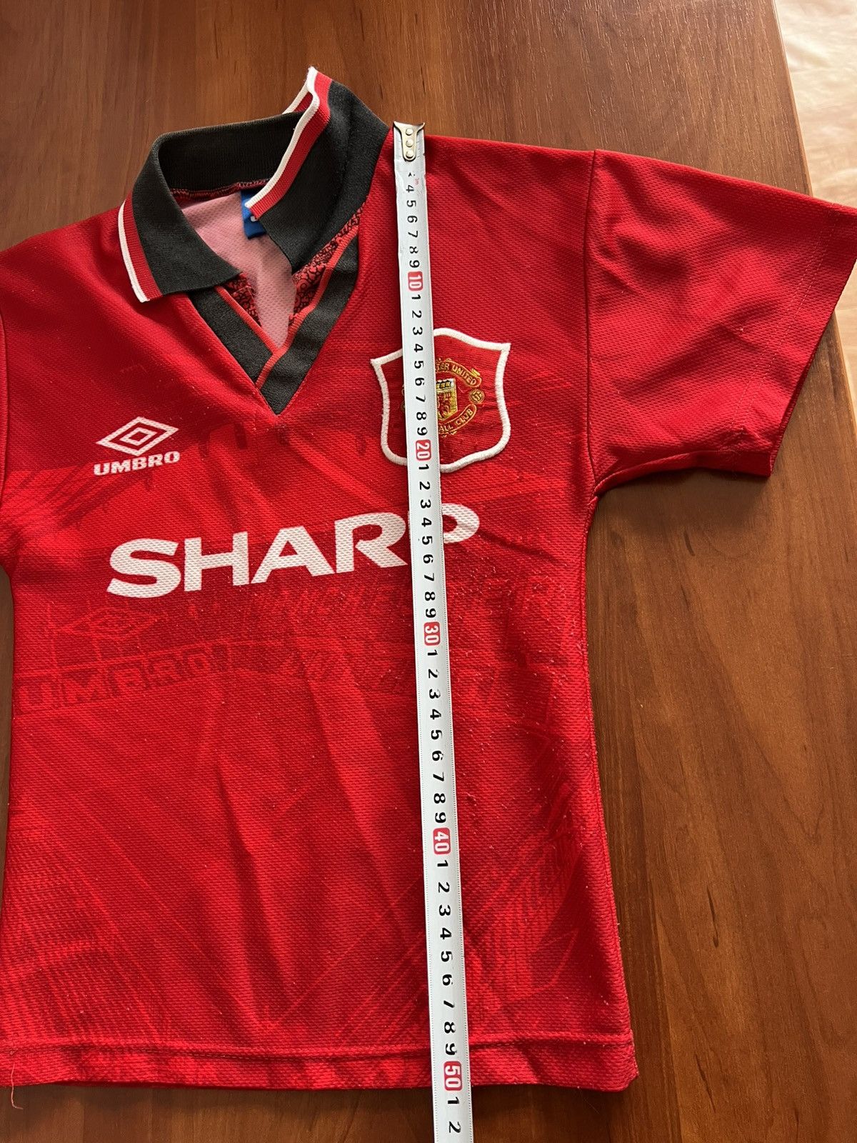 Umbro 1996/98 MANCHESTER UNITED HOME SOCCER JERSEY SHIRT BOYS Size US XXS / EU 40 - 18 Thumbnail