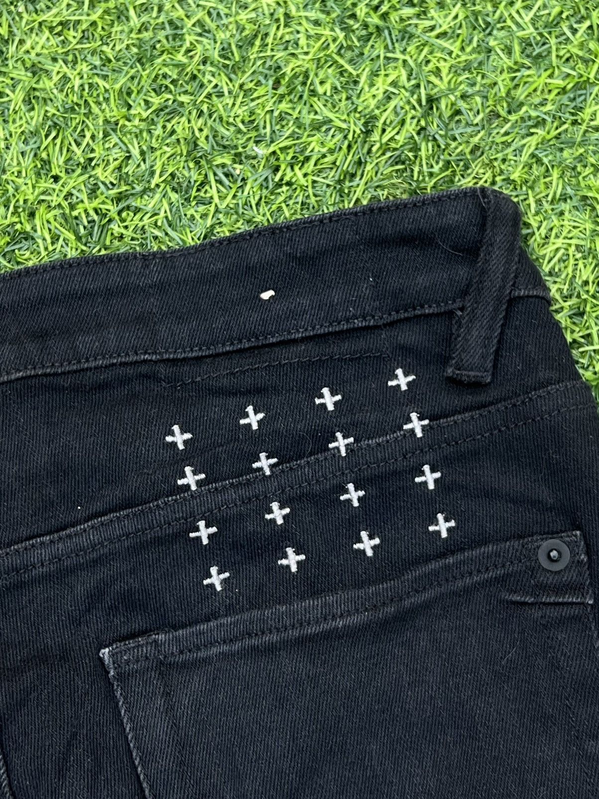 Ksubi Ksubi Van Winkle Ace "Black Slice" Distressed Skinny Jeans Size US 32 / EU 48 - 4 Thumbnail