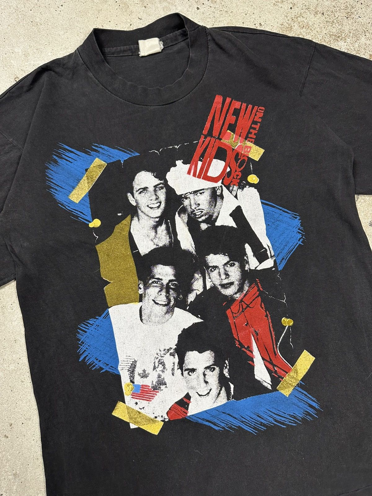 Band Tees Vintage 90s New Kids On The Block Black Tour Tee Size US S / EU 44-46 / 1 - 5 Thumbnail