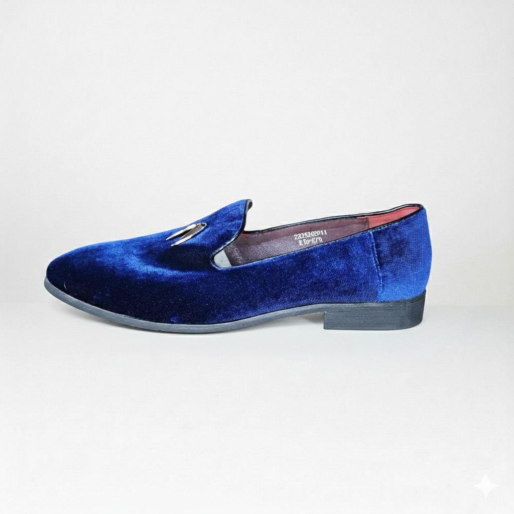 Other CMM Men's 10.5/275 Shoes Vibrant Blue Velvet Formal Size US 10.5 / EU 43-44 - 4 Thumbnail