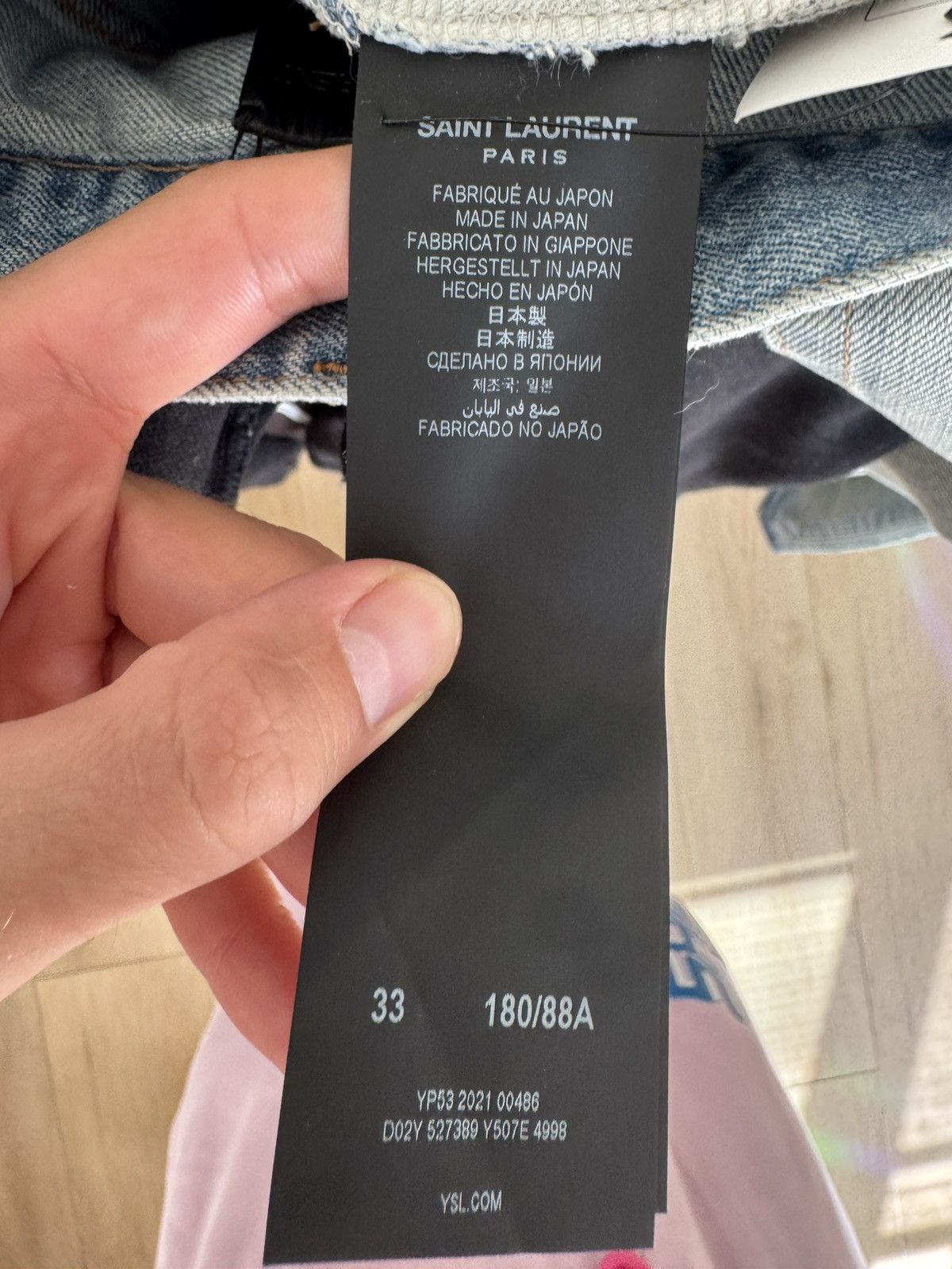 Saint Laurent Paris 2021 Lightwash D02 Denim Size US 33 - 6 Thumbnail