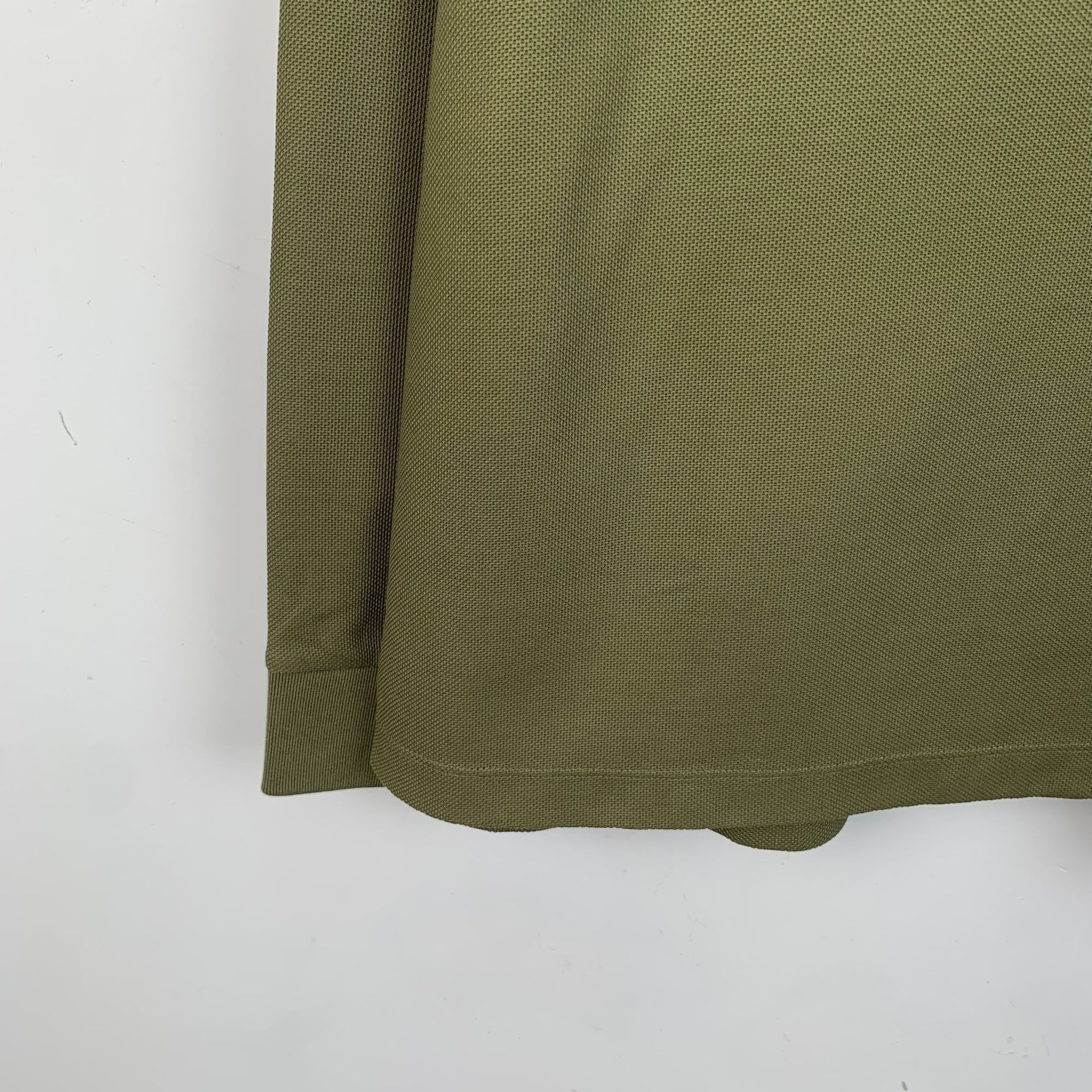 Burberry Burberry Olive Long-Sleeve Polo Shirt 100% Cotton Embroidere Size US XL / EU 56 / 4 - 4 Thumbnail