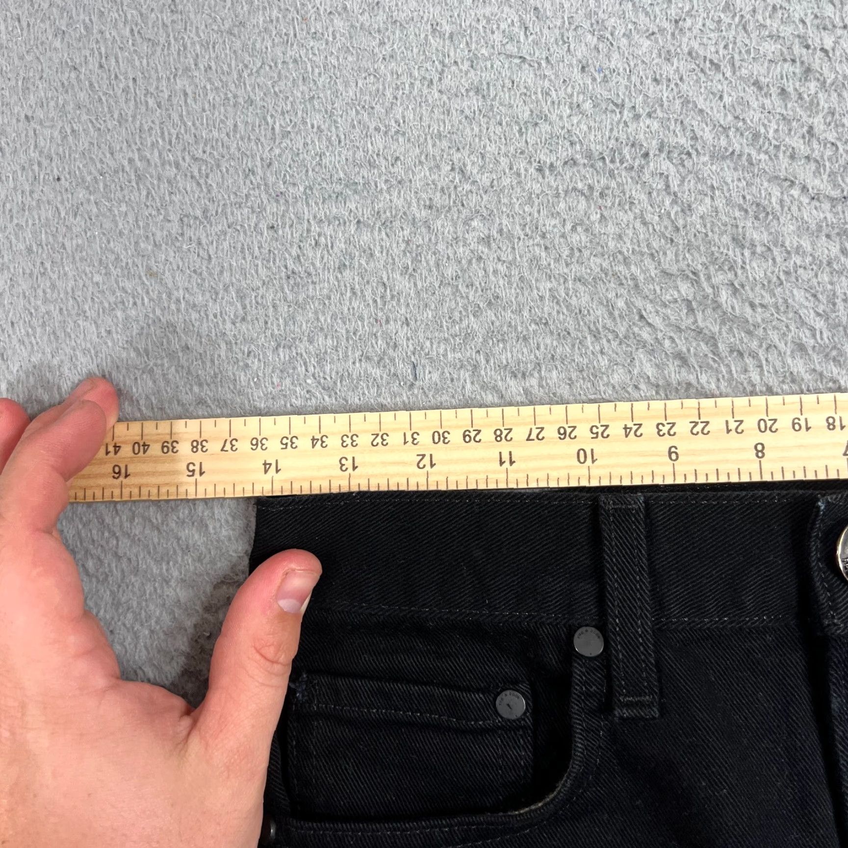 Rag & Bone VINTAGE Rag & Bone Women's Jeans 26 High-Rise Straight Black Denim 27"Inseam Fall Winter Girls Size 28" / US 6 / IT 42 - 5 Thumbnail