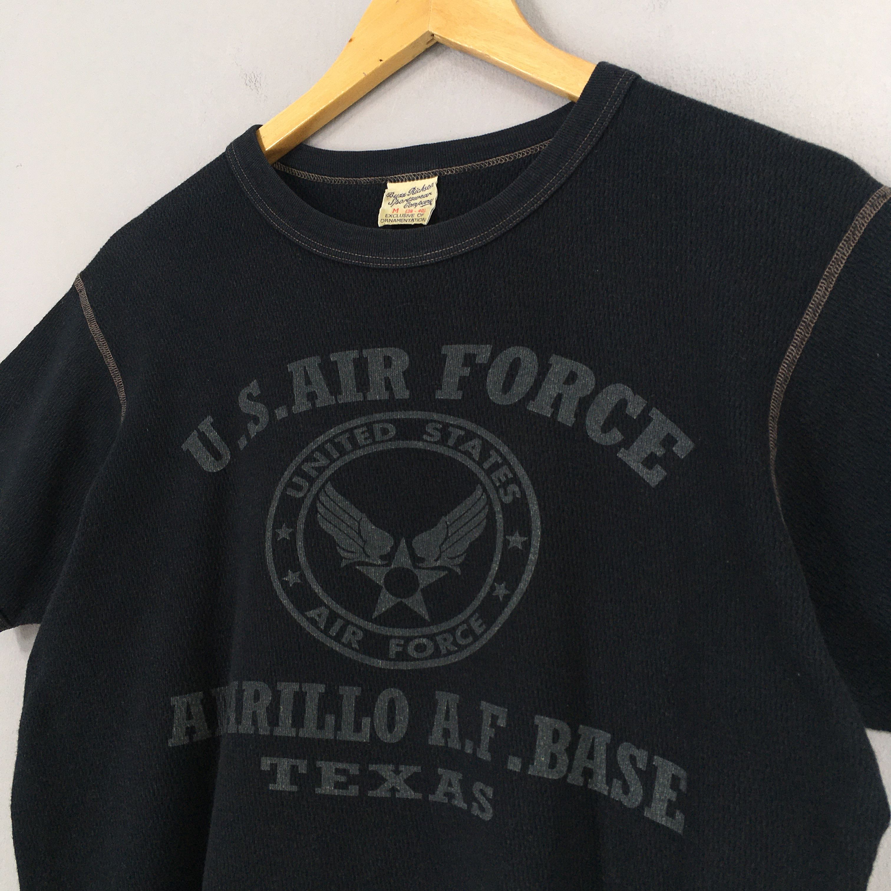 Buzz Rickson's × Vintage Vintage Buzz Rickson Us Air Force Usaf Black T shirt Medium Size US M / EU 48-50 / 2 - 3 Thumbnail
