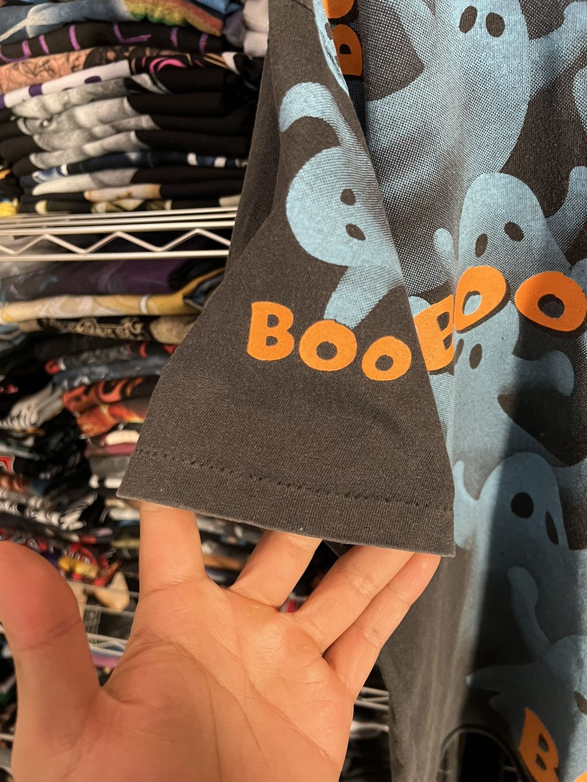 Arts & Science 90s Halloween Boo Ghost AOP Single Stitch Freeze Tee Size US XL / EU 56 / 4 - 4 Thumbnail