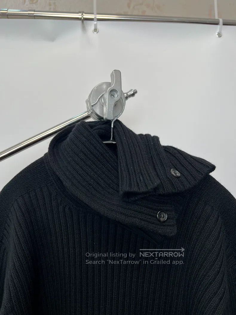 Yohji Yamamoto YOHJI YAMAMOTO Wool knit special button-up collar sweater Size US L / EU 52-54 / 3 - 4 Thumbnail