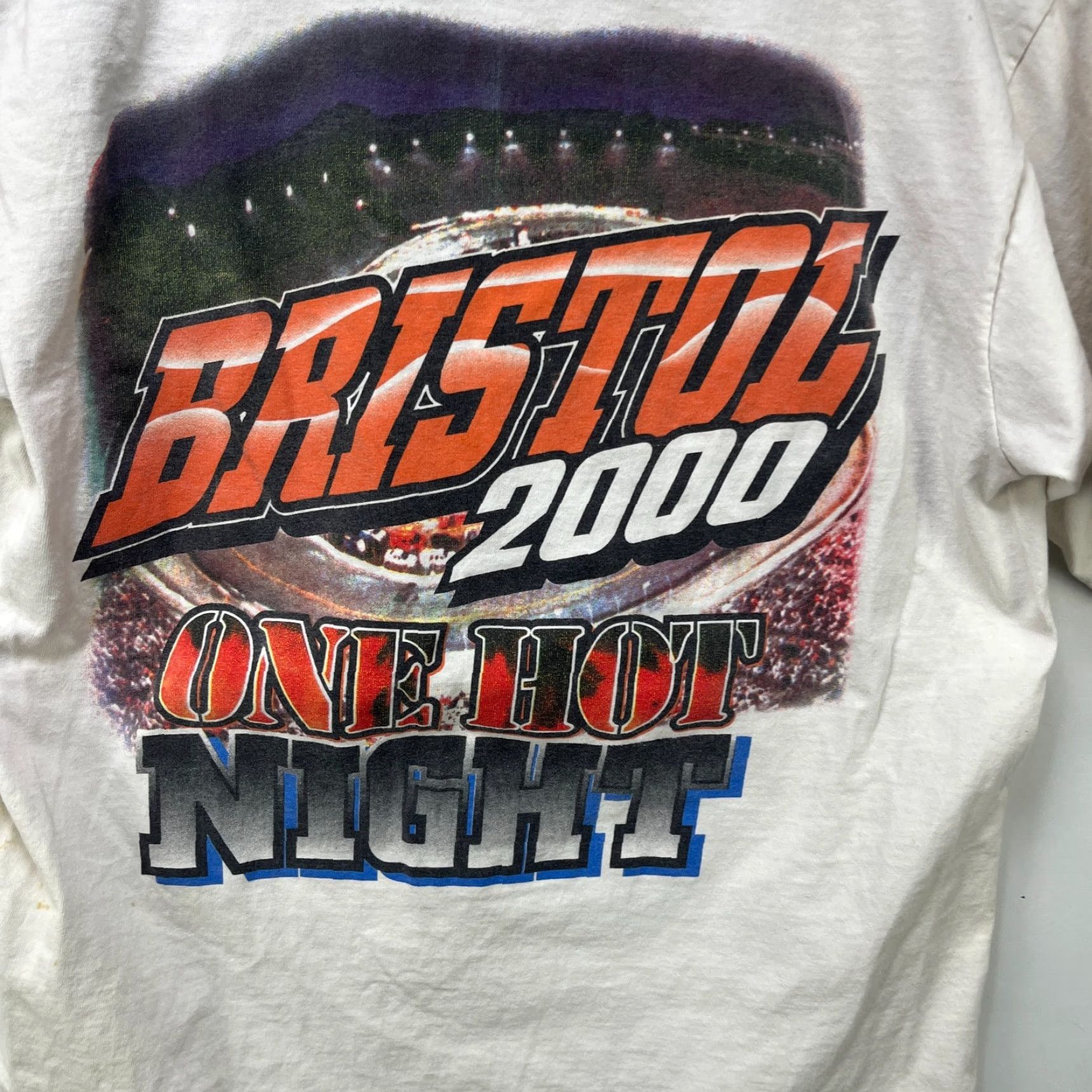 NASCAR VINTAGE NASCAR Bristol 2000 Racing T-Shirt M Men White 90s Logo Pleated Size US M / EU 48-50 / 2 - 5 Thumbnail