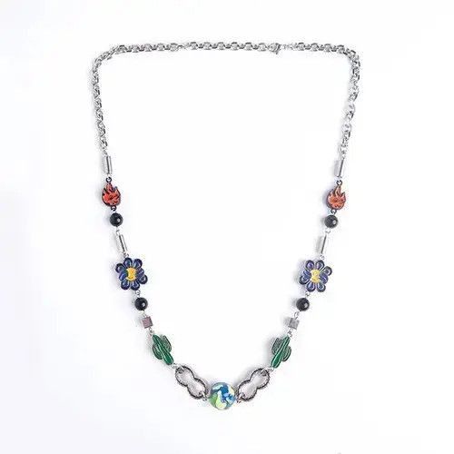 Jewelry Charm Necklace Cactus Chain Jewelry World Art Classic Flame Size ONE SIZE - 3 Thumbnail