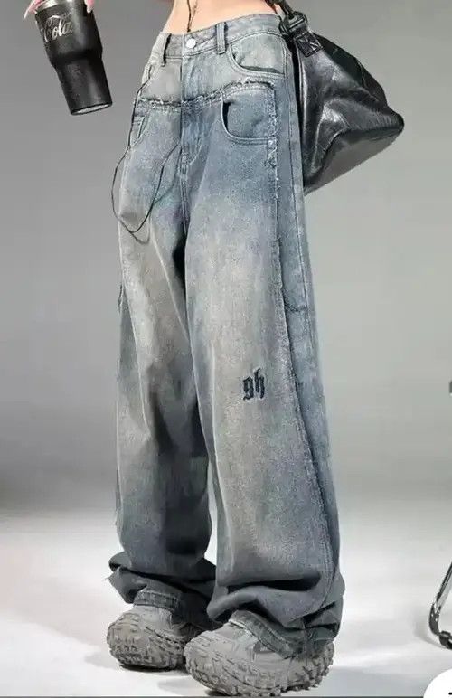 Designer × Japanese Brand × Vintage y2k washed distressed baggy jeans Size US 31 - 3 Thumbnail