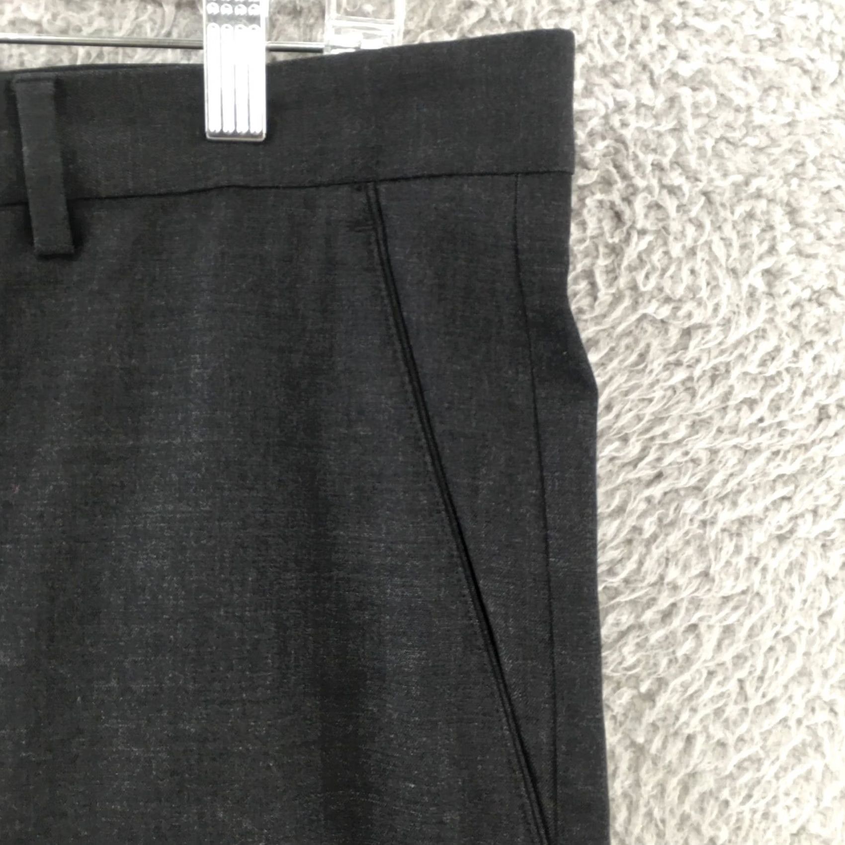 Banana Republic Banana Republic Pants Mens 36 Regular Straight Chino Dress Wool Gray Zip Fly Mid Rise Blackout? Size US 36 / EU 52 - 3 Thumbnail