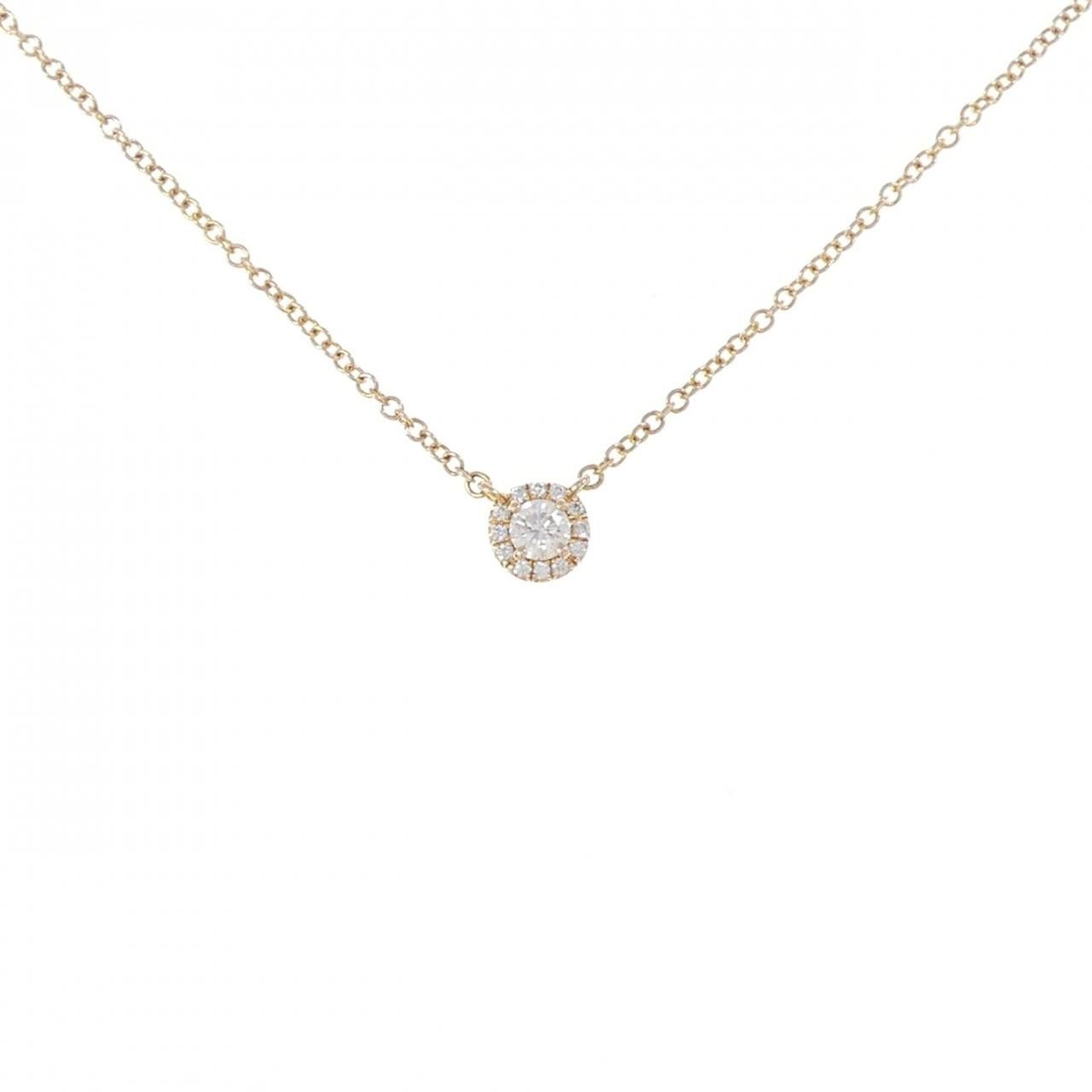 Tiffany & Co. Tiffany & Co. Tiffany Soleste Au750 Pink Gold Diamond Necklace Crocodile skin Necklace DUTY FREE for USA Size ONE SIZE - 1 Thumbnail