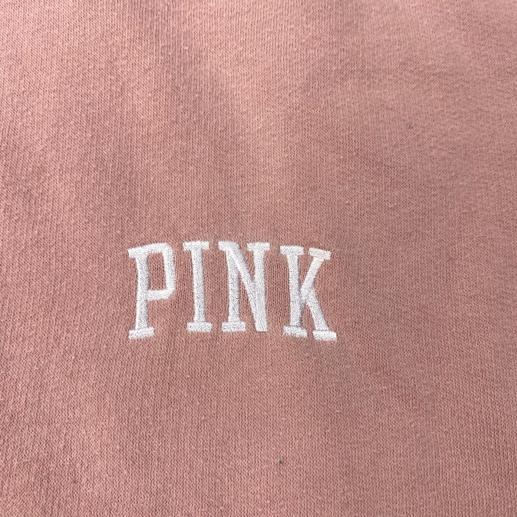 Pinko PINK Victoria's Secret Sweatshirt Womens Large Gray Pink Colorblock Pullover Graphic Print Pockets LOVE PINK Size L / US 10 / IT 46 - 2 Thumbnail