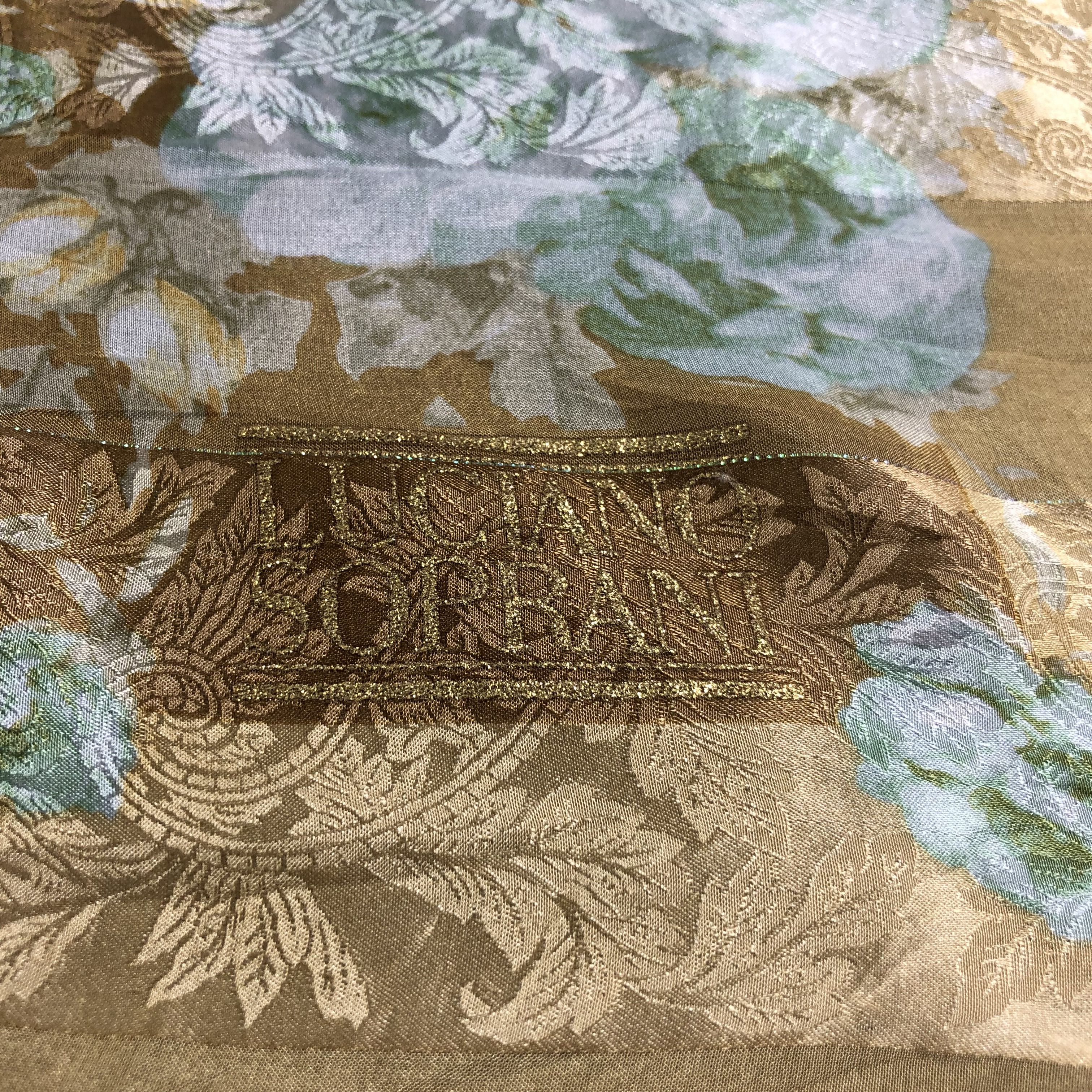 Vintage Luciano Soprani Luxury Floral Silk Scarf M839 Size ONE SIZE - 3 Thumbnail