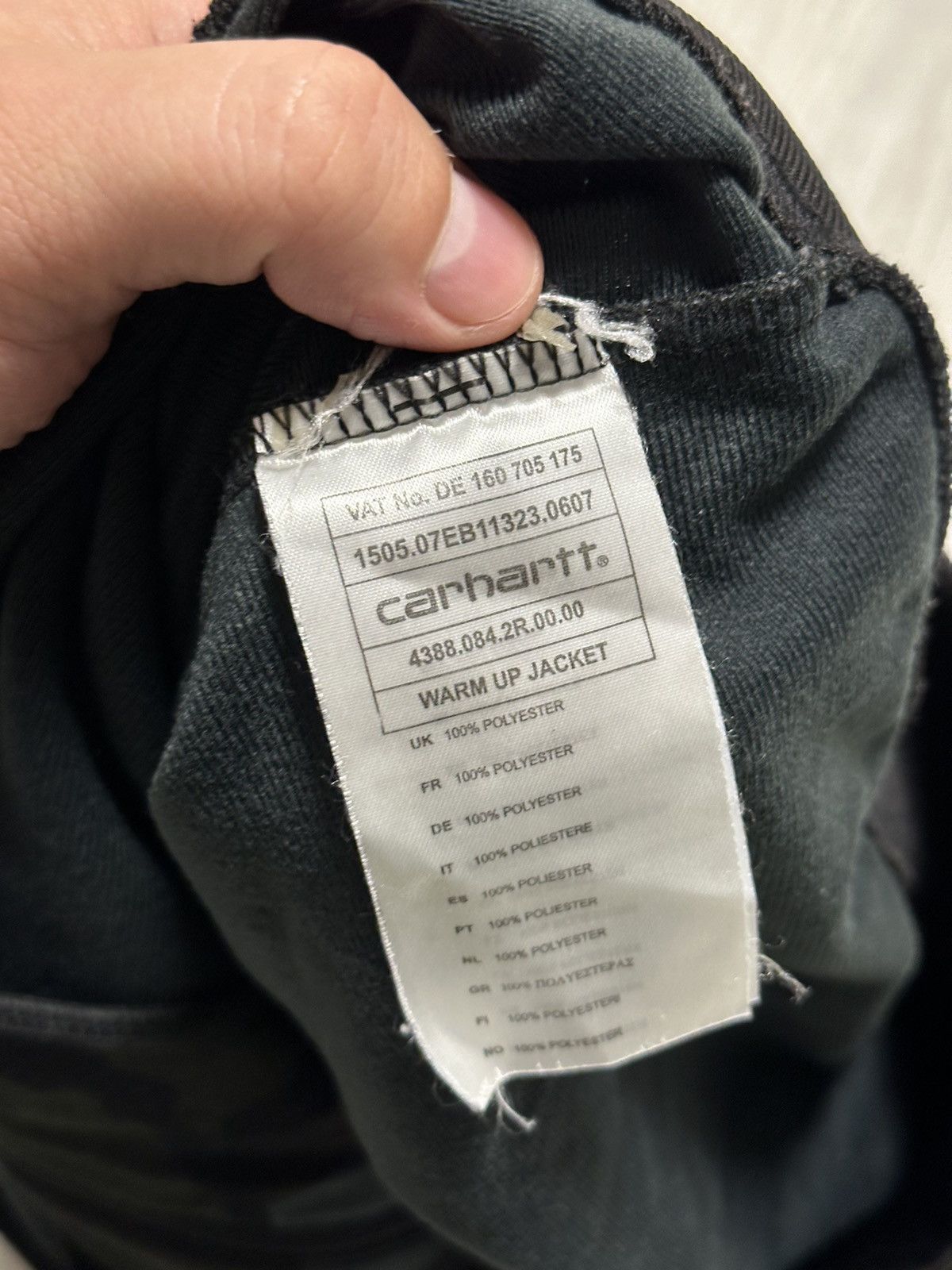 Carhartt Vintage Carhartt Jacket Zip Black Warm-Up Jacket Size L Size US L / EU 52-54 / 3 - 4 Thumbnail