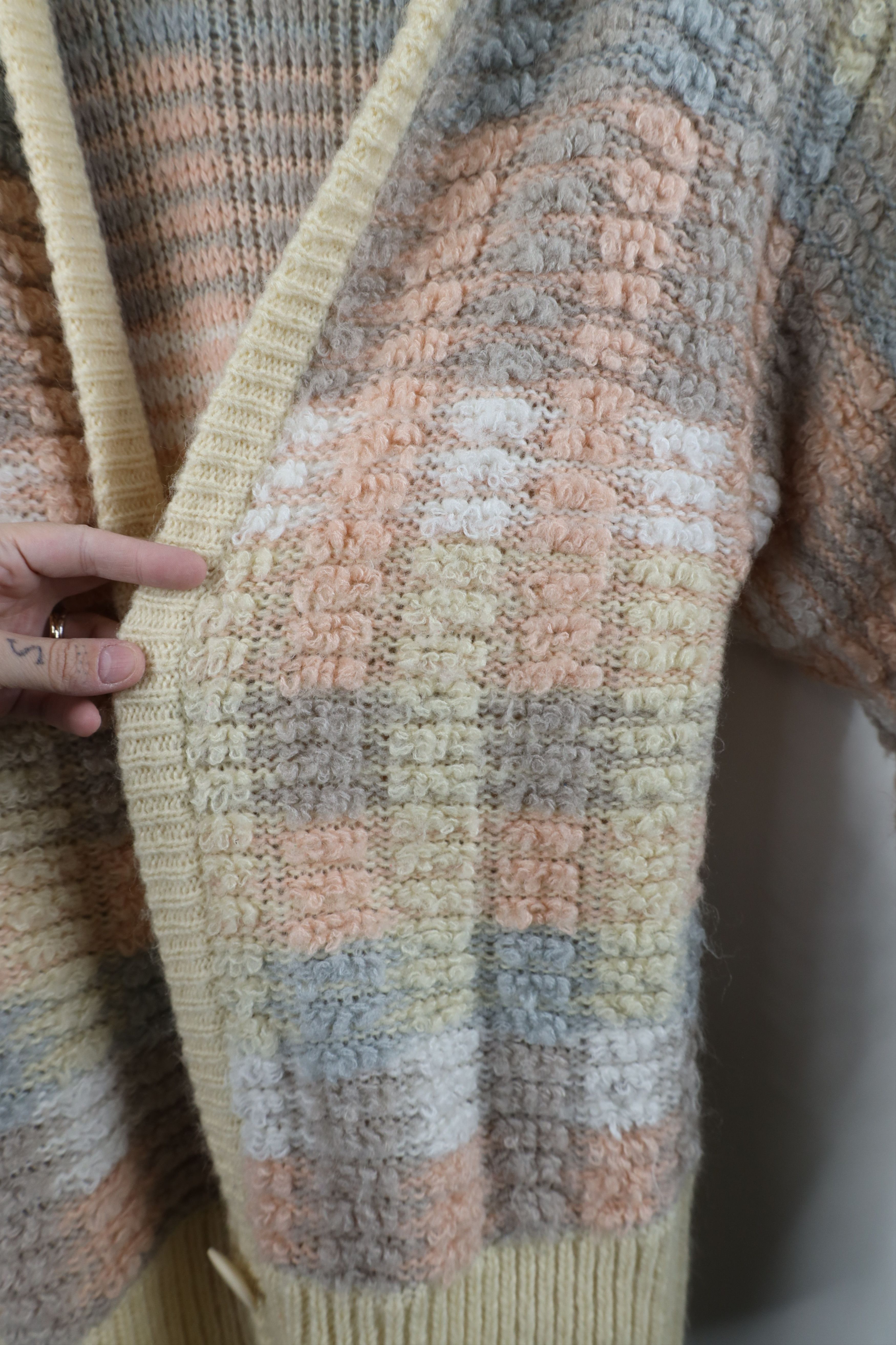 Vintage Vintage 80s 90s Streetwear Textured Knit Cardigan Sweater Size S / US 4 / IT 40 - 8 Thumbnail