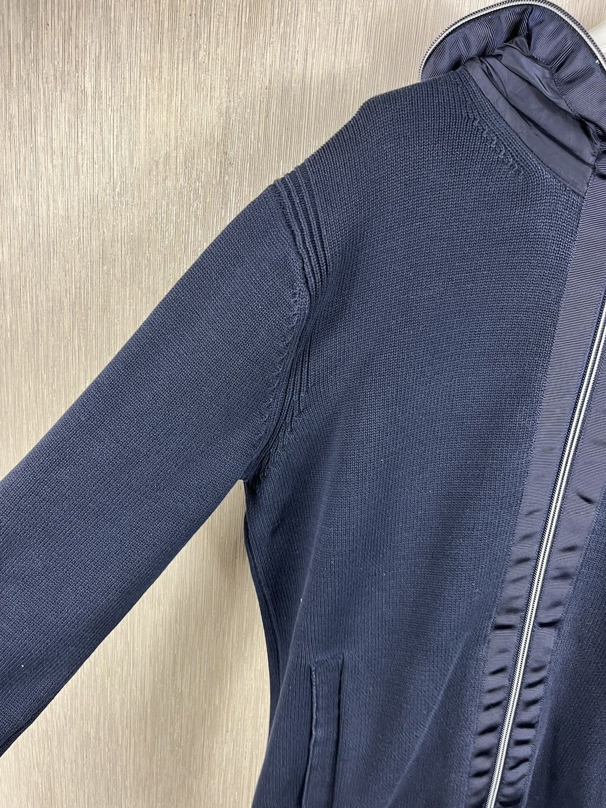 Armani × Giorgio Armani Giorgio Armani jeans knit full zip hoodie sweater cardigan Size US L / EU 52-54 / 3 - 12 Thumbnail