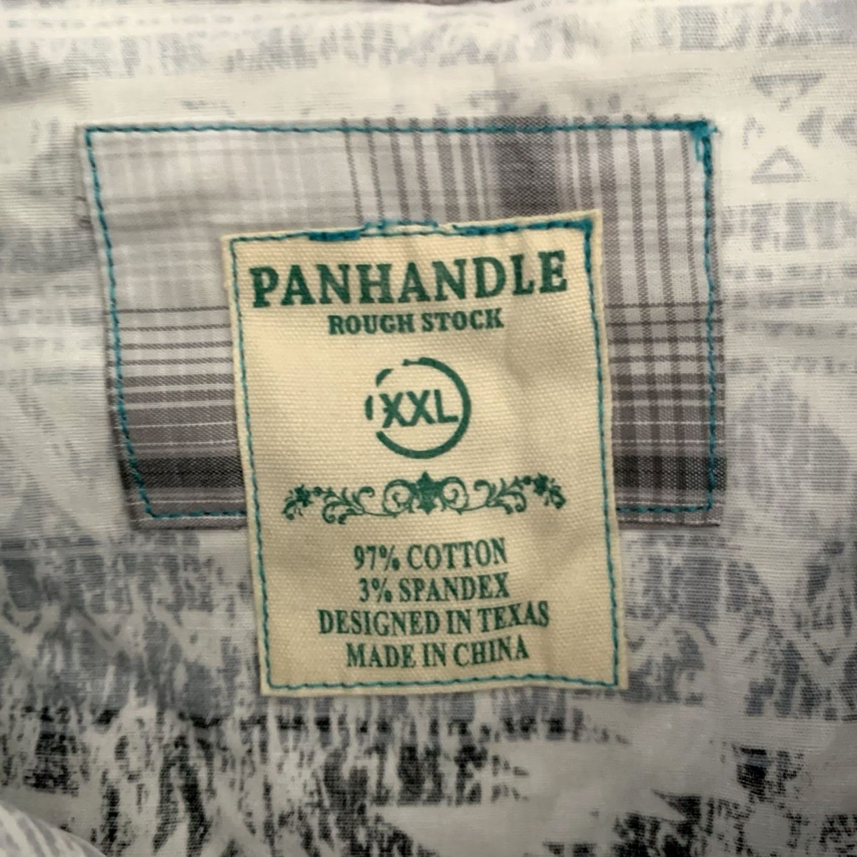 Vintage VINTAGE Panhandle Rough Stock Shirt Mens 2XL Gray Cotton Spandex Western Long Sleeve Stretch Pearl Snap Button-Up Shirt Mens Girls Size US XXL / EU 58 / 5 - 2 Thumbnail