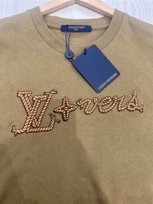 Louis Vuitton Louis Vuitton Embroidered Signature Cotton T-Shirt Size US L / EU 52-54 / 3 - 2 Thumbnail