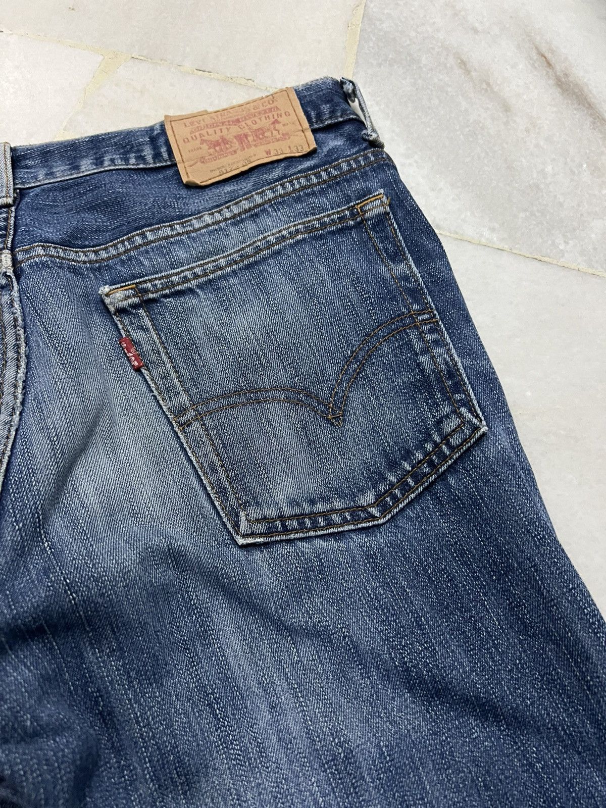 Jean × Levi's × Vintage 💥Flare💥Insane 90’s Style Levis 517 Distressed Faded Jean Size US 32 / EU 48 - 18 Thumbnail