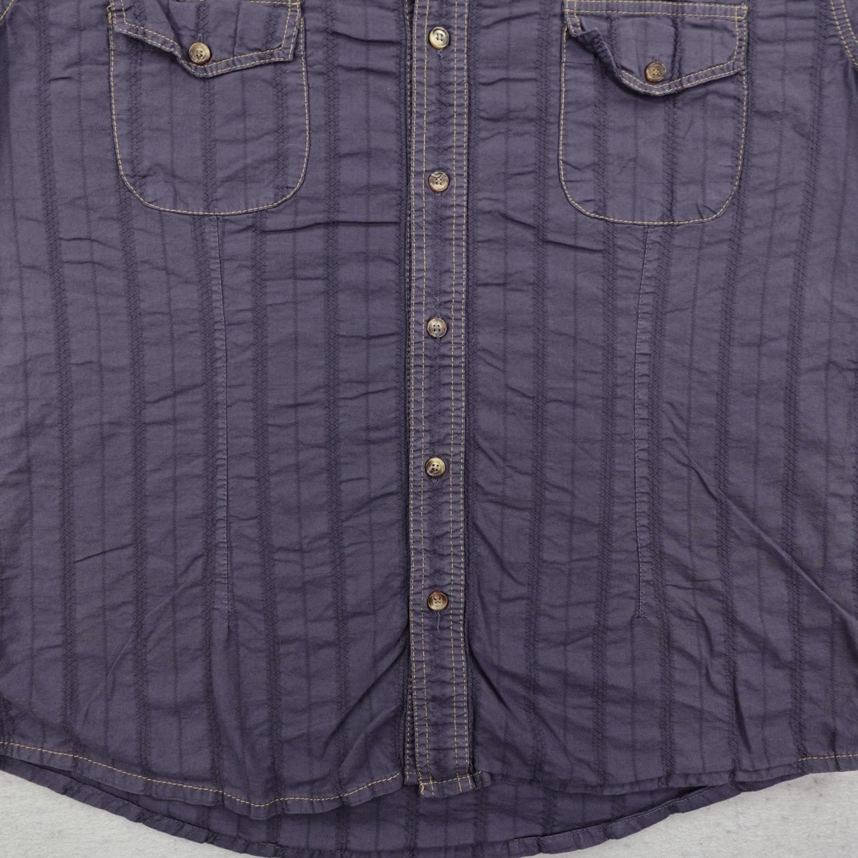 Scully VINTAGE Scully Shirt Mens Large Blue Stripes Button Up Western Frontier Farthest Point Mens Regular Size L Blue Striped CowWestern - Size US L / EU 52-54 / 3 - 3 Thumbnail