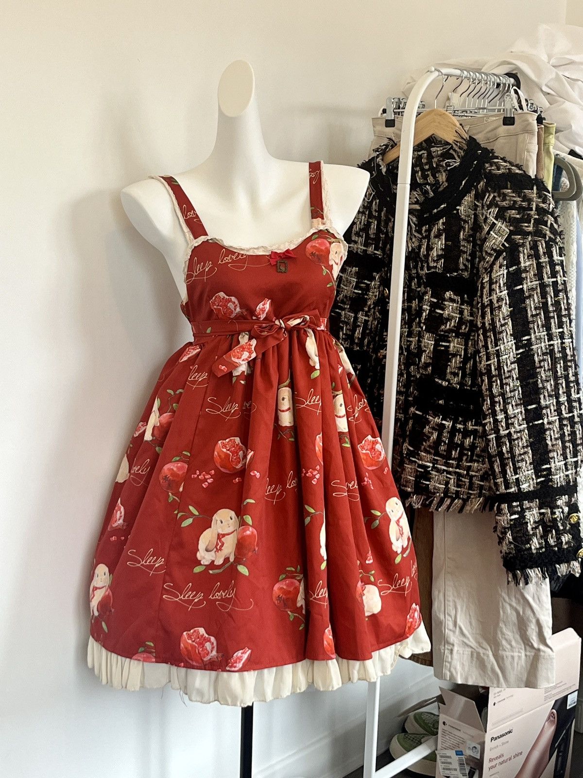 Other Red rabbit pomegranate dress,Lolita dress, dollette dress Size S / US 4 / IT 40 - 1 Thumbnail