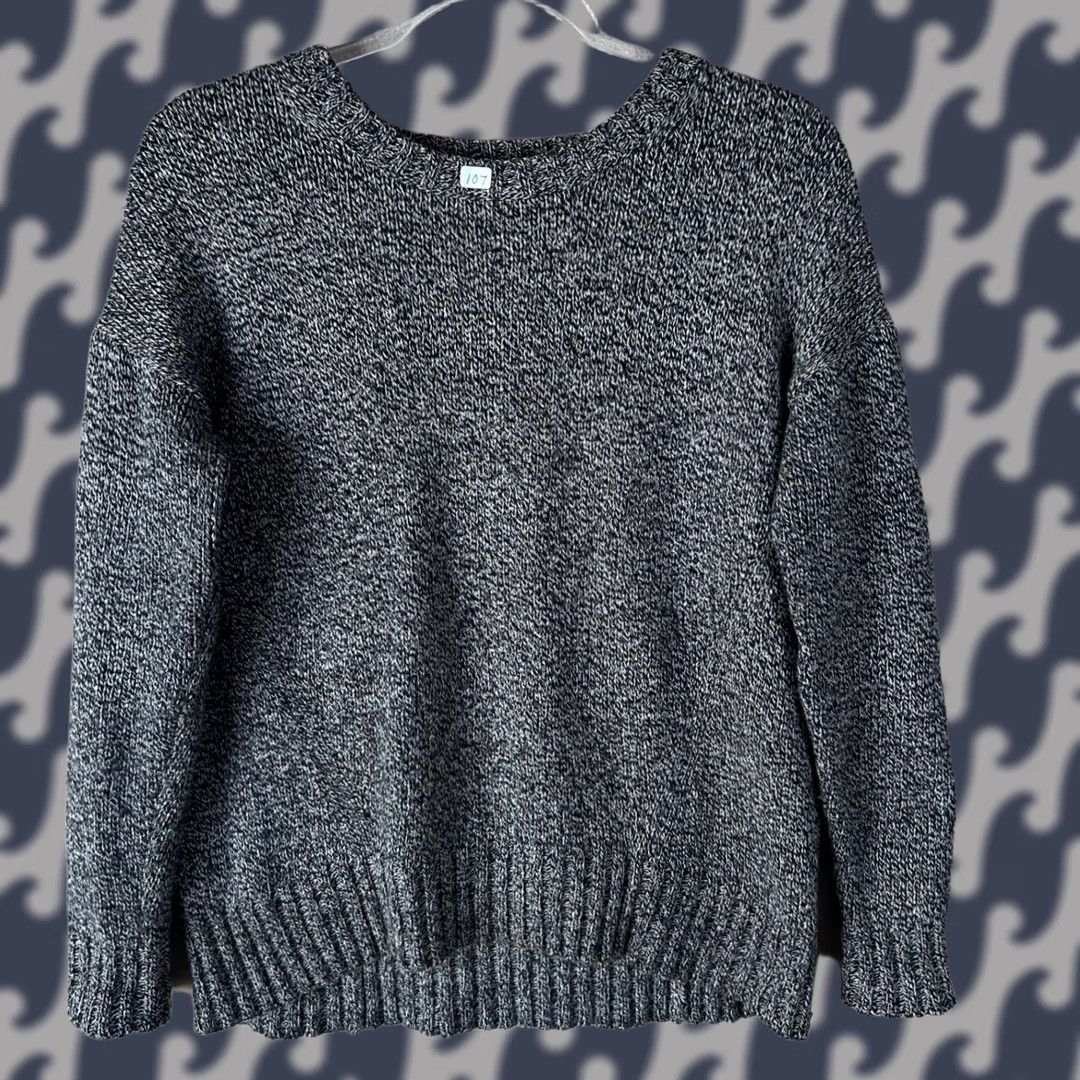 J.Crew J.Crew Womens XS Marled Knit Crewneck Sweater Navy White Cotton Blend Pullover Size XS / US 0-2 / IT 36-38 - 1 Thumbnail