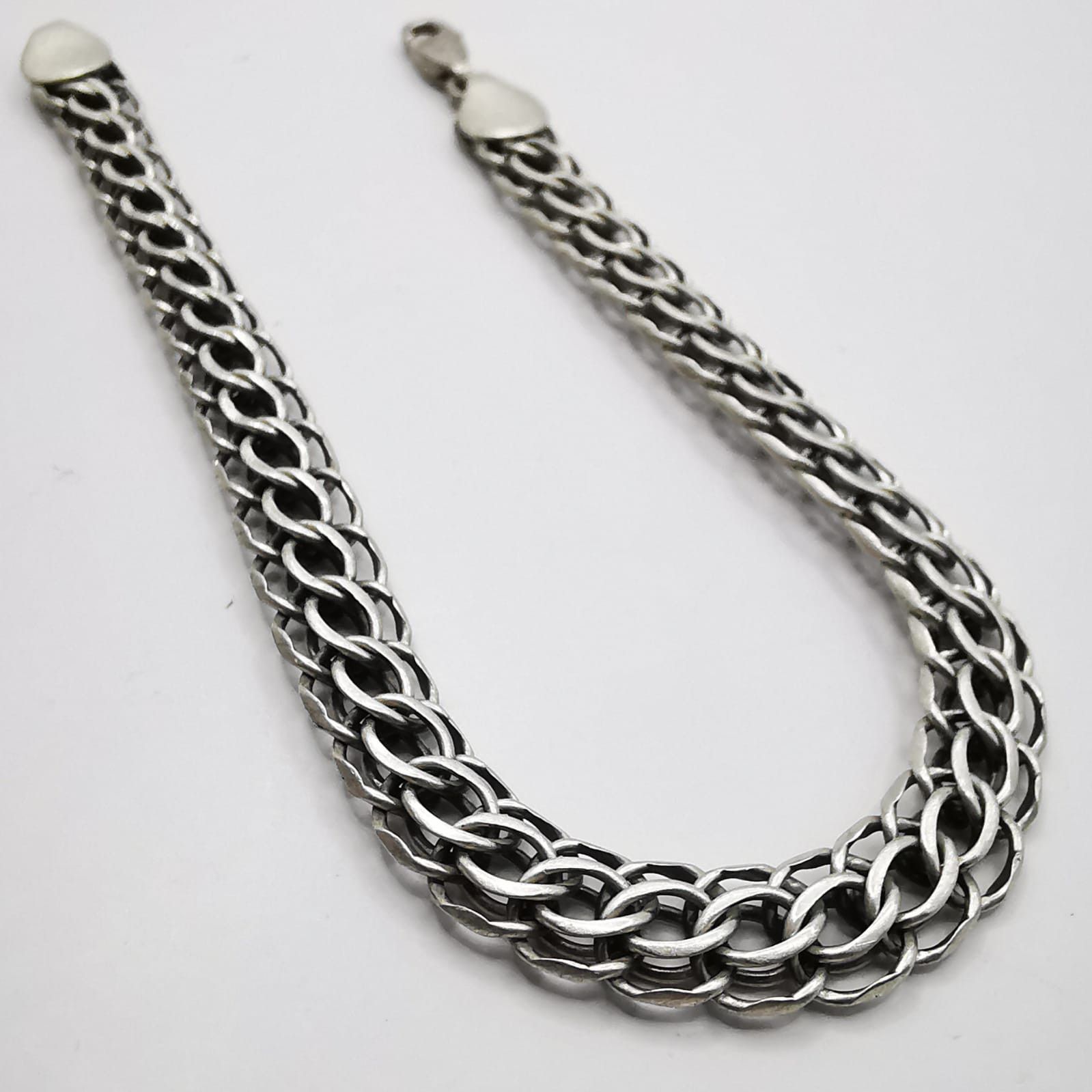 Sterling Silver Vintage Bracelet 925 Sterling Silver,Handmade 14,30g Size ONE SIZE - 2 Thumbnail