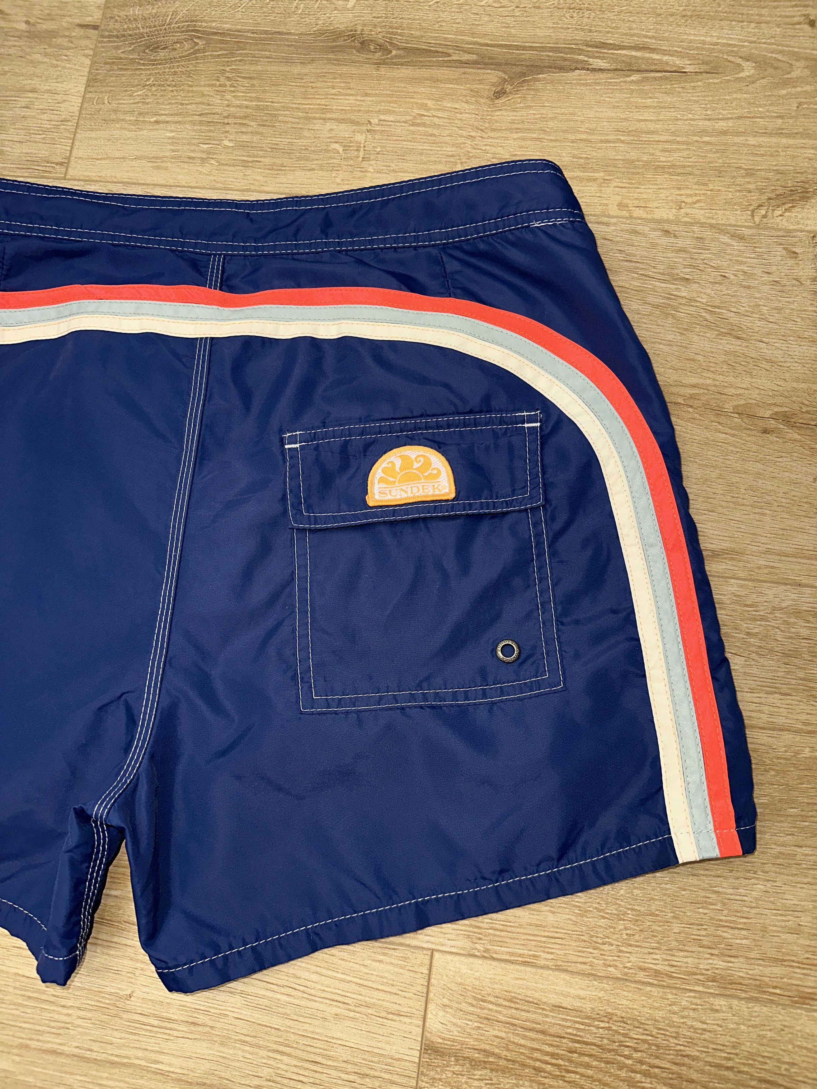 Sundek Rainbow Sundek Swim Shorts Size 31 Blue Lined Bathing Suit Size US 31 - 5 Thumbnail