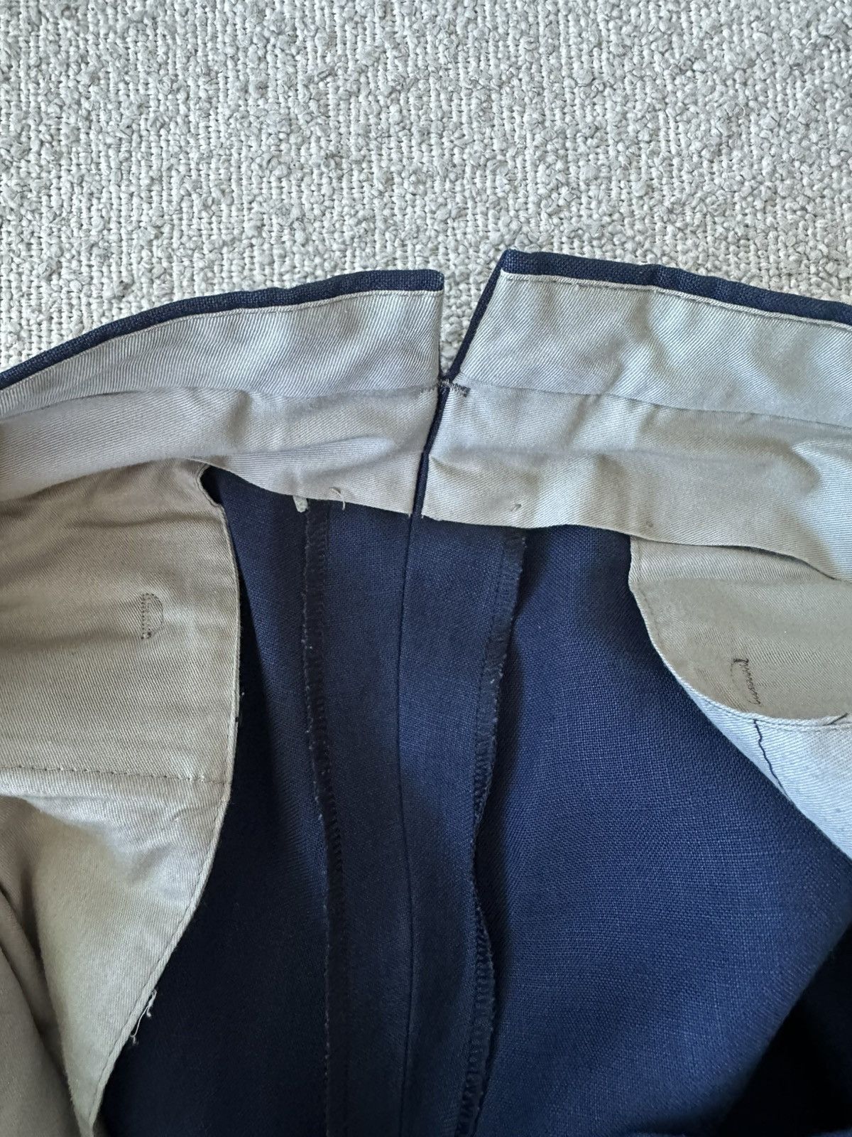 Stoffa Stoffa MTM Shorts (Washed Linen) Single Pleat Short / Indigo Size US 32 / EU 48 - 11 Thumbnail