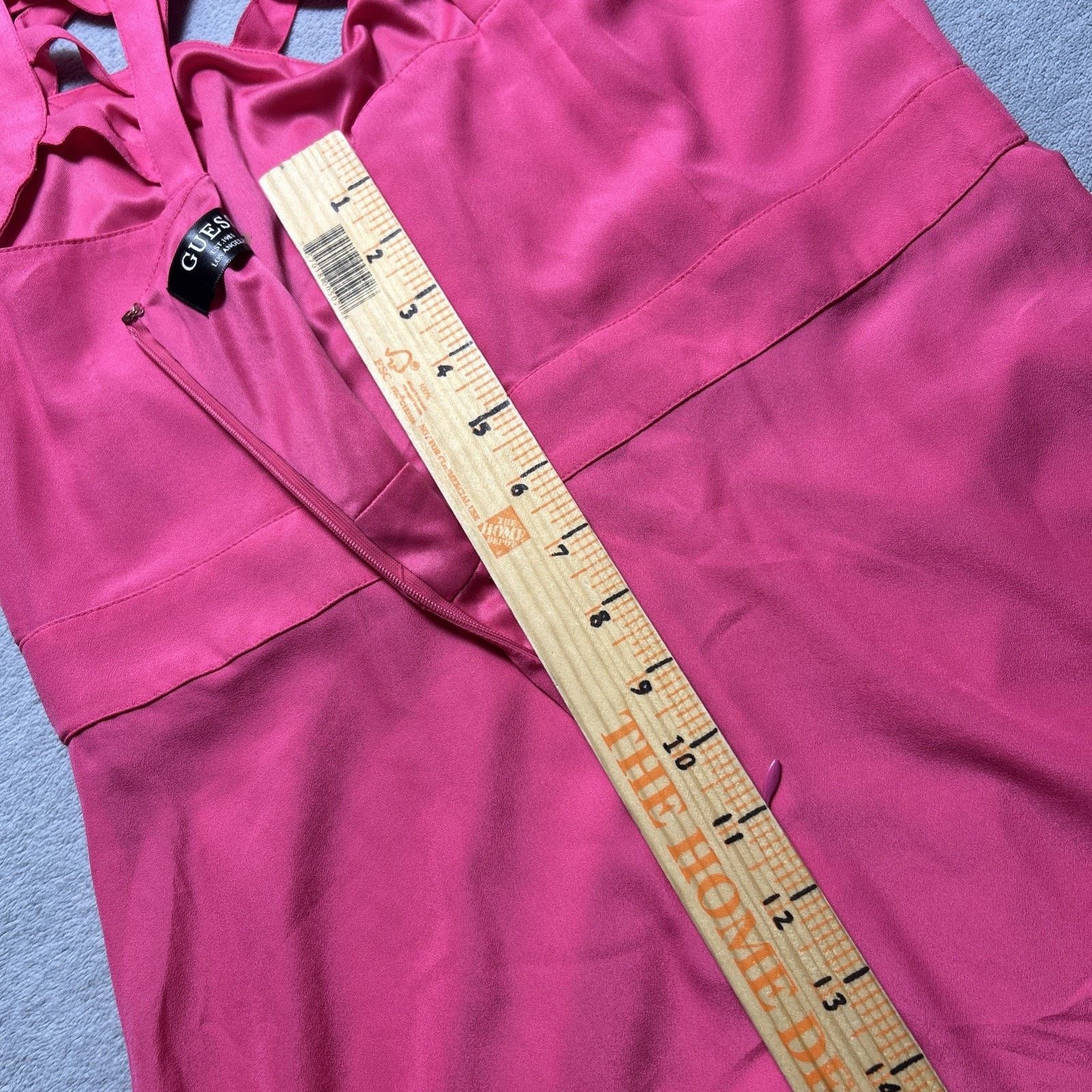 Guess Guess A-Line Dress Sz 8 Hot Pink Back Lace Straps Stretch Size M / US 6-8 / IT 42-44 - 16 Thumbnail