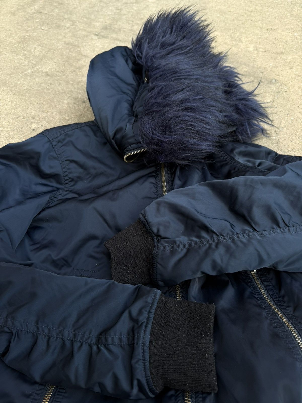 Other Streetwear Fur Hooded Bomber Jacket Size S / US 4 / IT 40 - 7 Thumbnail