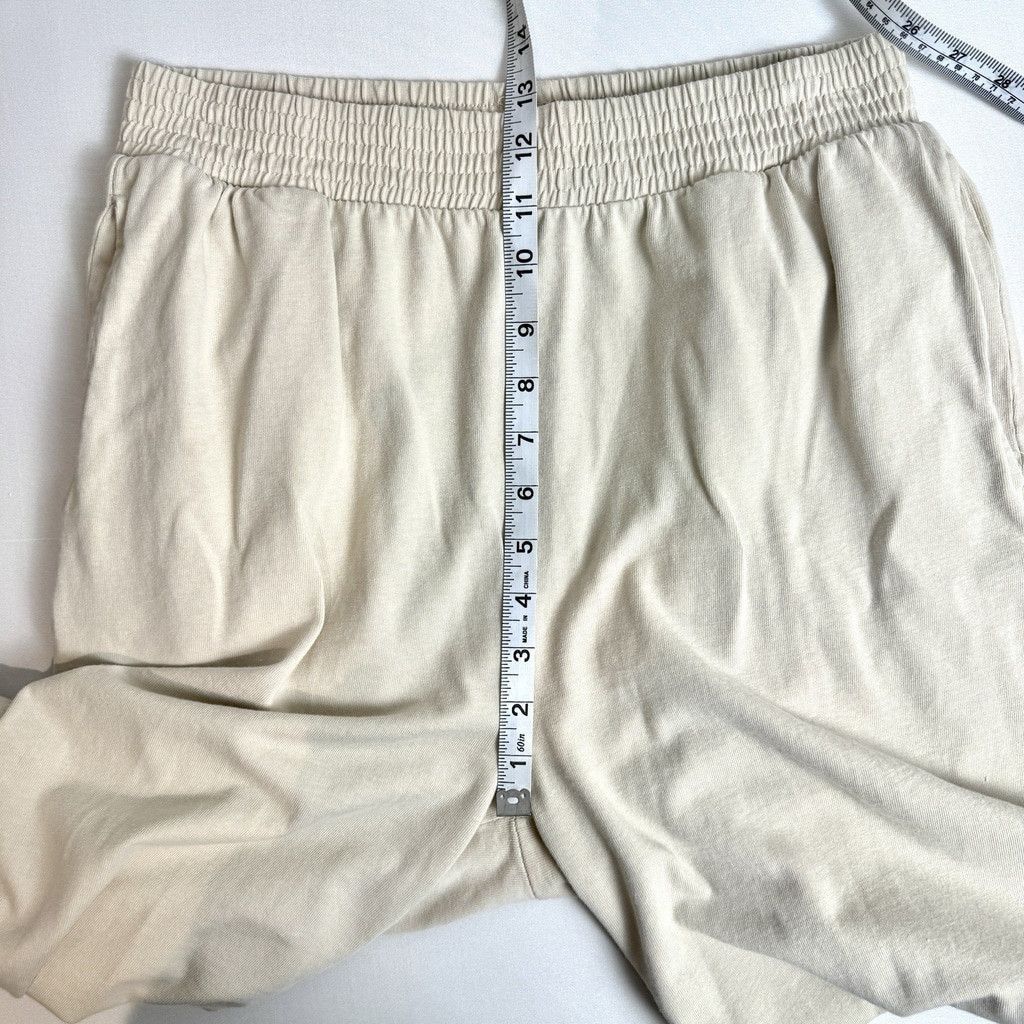 Zara Women's Zara Cotton Jogger Pants Beige Size Medium Size 30" / US 8 / IT 44 - 9 Thumbnail