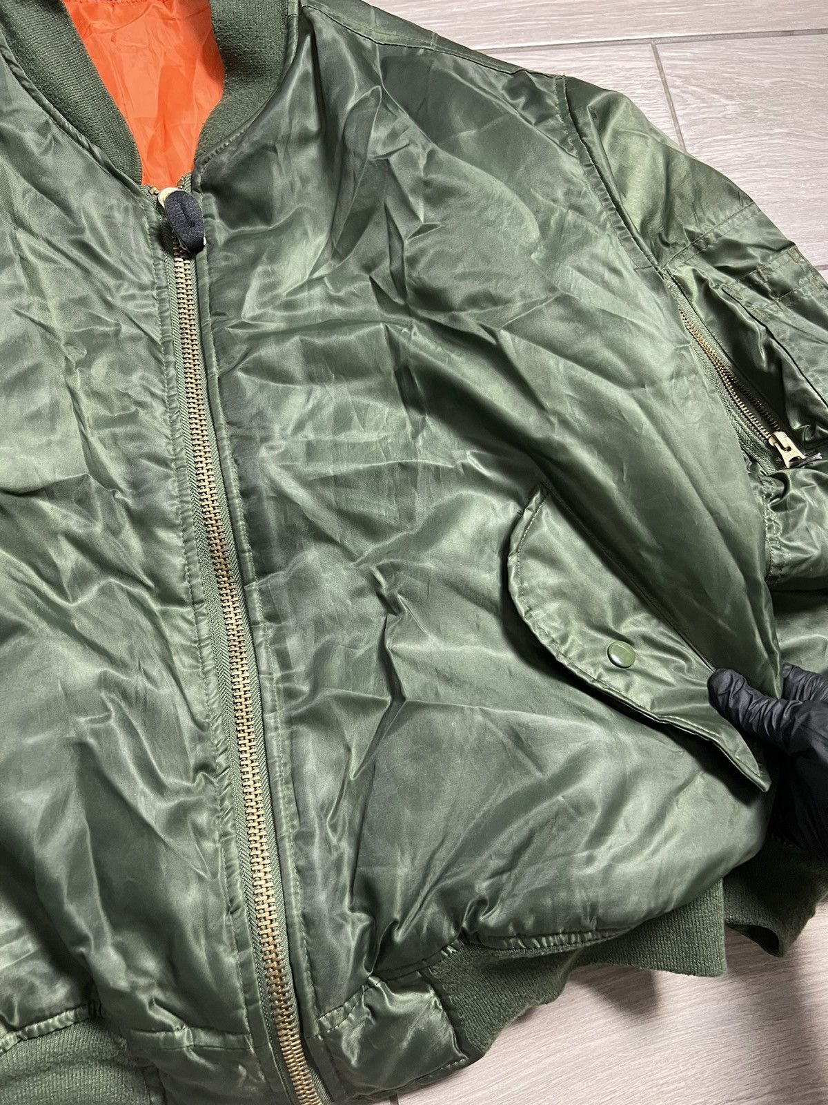 Vintage Vintage Faded MA-1 Bomber Jacket Military Size US M / EU 48-50 / 2 - 6 Thumbnail