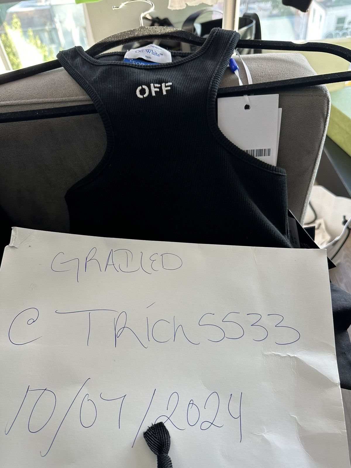 Off-White Off white Crop Tank Top Size S / US 4 / IT 40 - 8 Thumbnail
