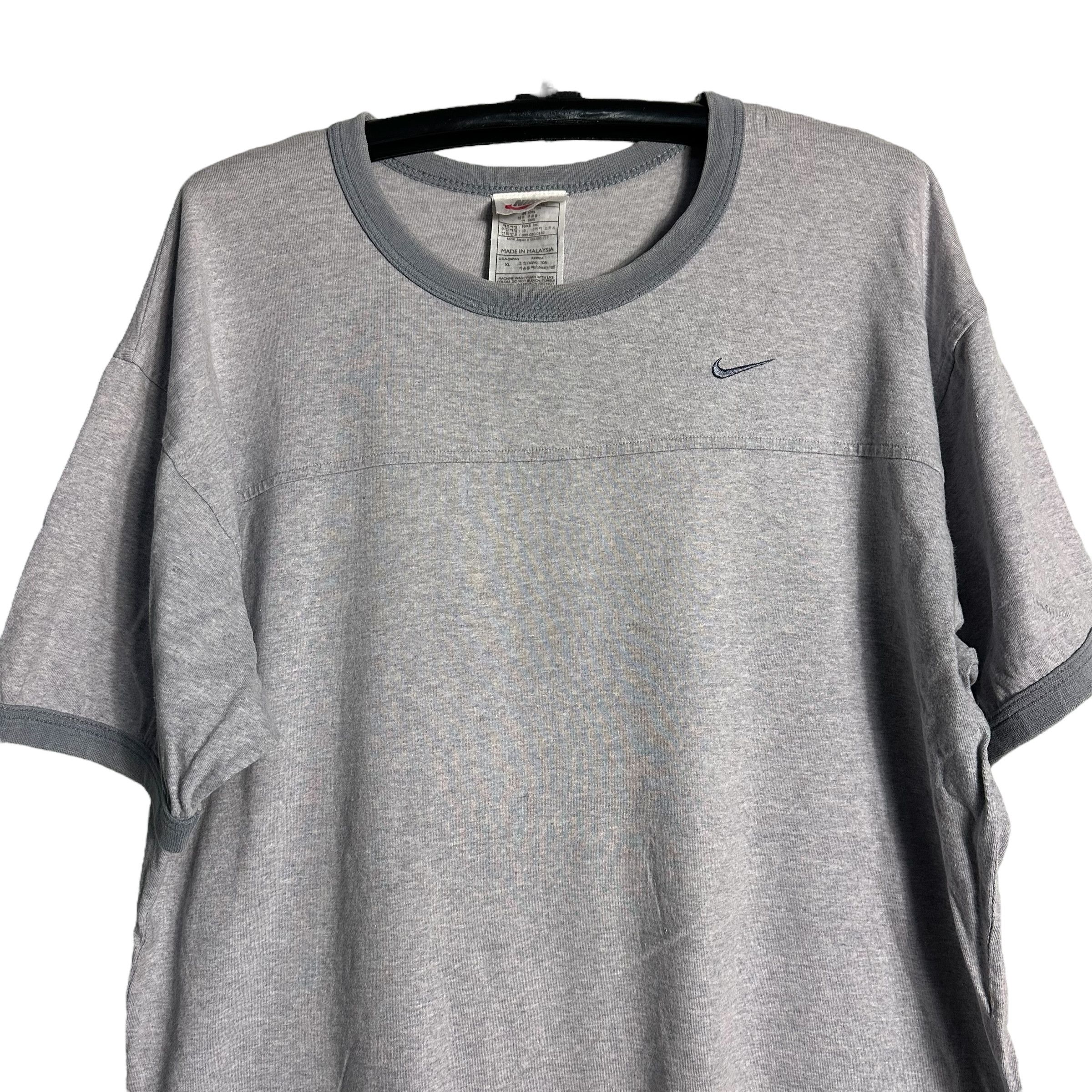 Nike 🔥RARE🔥Vintage Nike Swoosh Ringer T-shir Size US XL / EU 56 / 4 - 2 Thumbnail