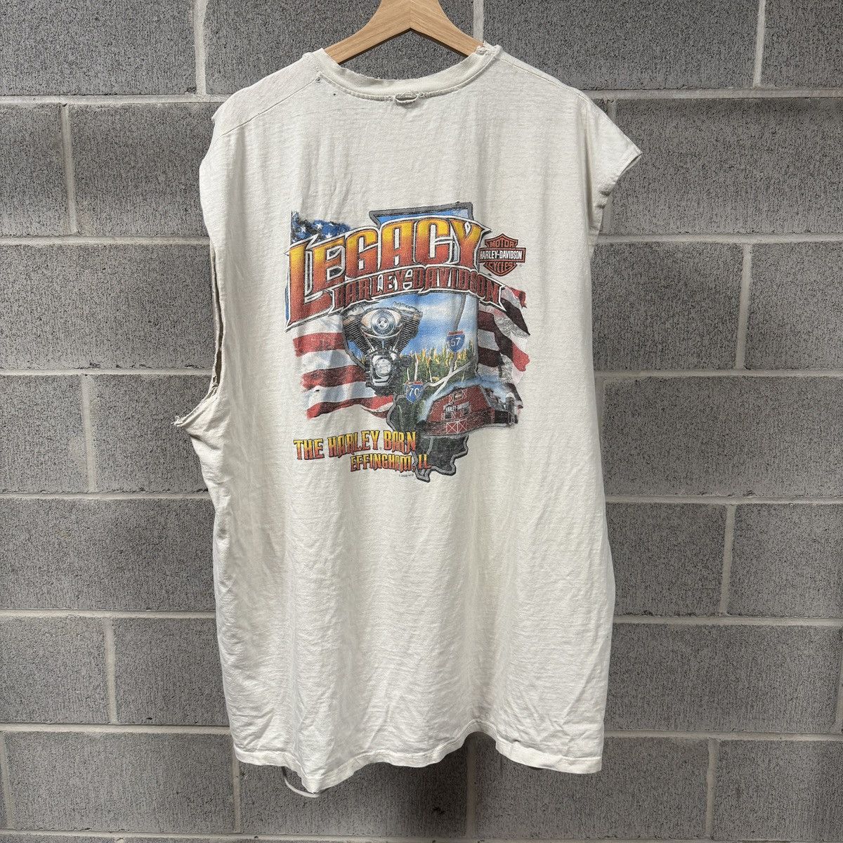 Harley Davidson Harley Davidson Thrashed Faded Distressed Shirt ERD Grunge Size US XXL / EU 58 / 5 - 7 Thumbnail