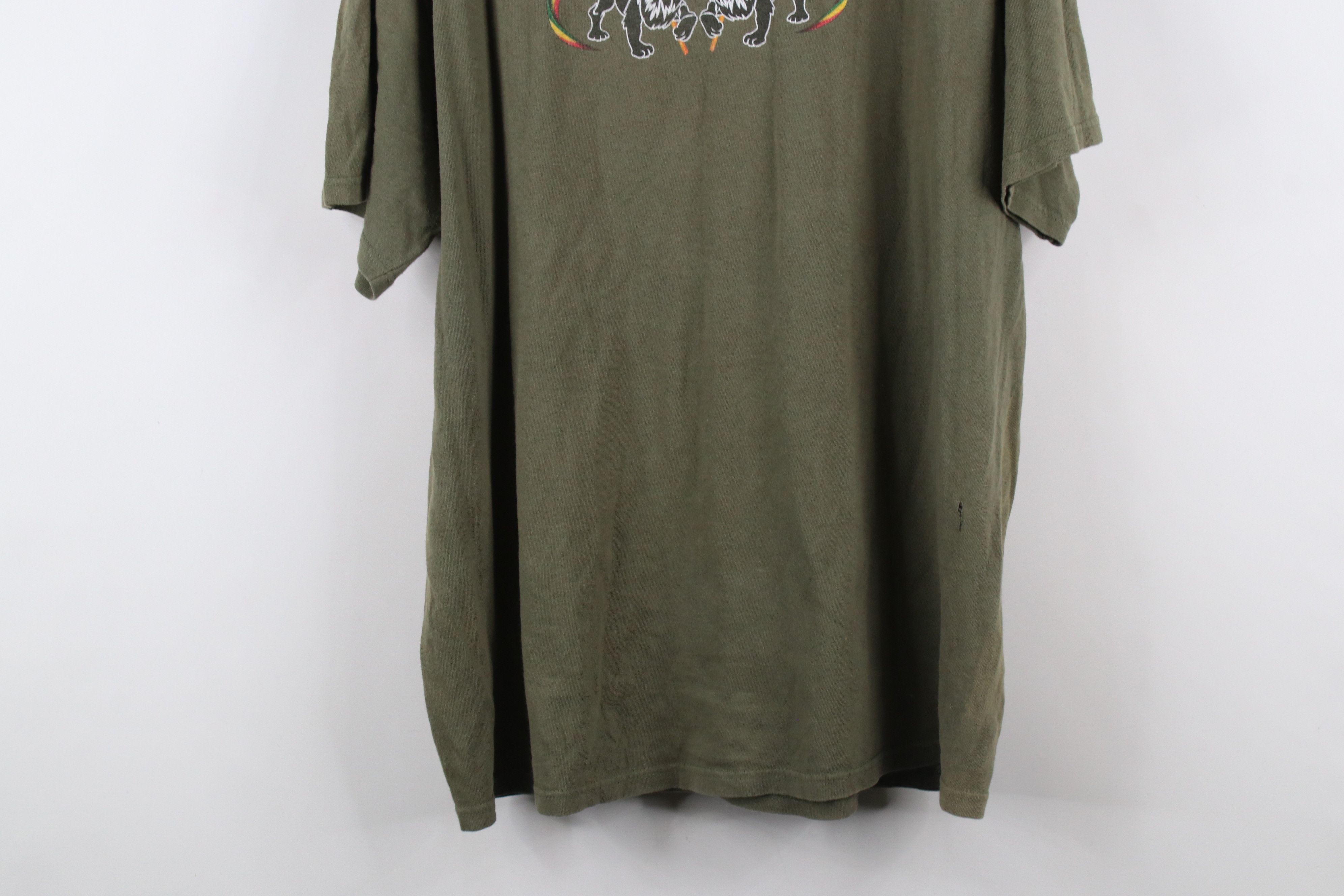 Vintage Vintage 90s Y2K Streetwear Lion of Judah Rastafari T-Shirt Size US XL / EU 56 / 4 - 15 Thumbnail