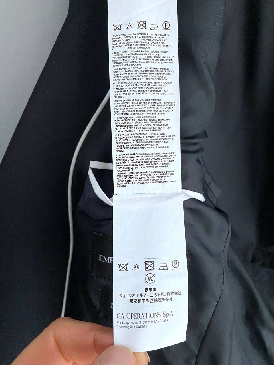 Emporio Armani Emporio Armani Navy Virgin Wool Slim Fit Men's Suit Size 48 Size 48S - 12 Thumbnail