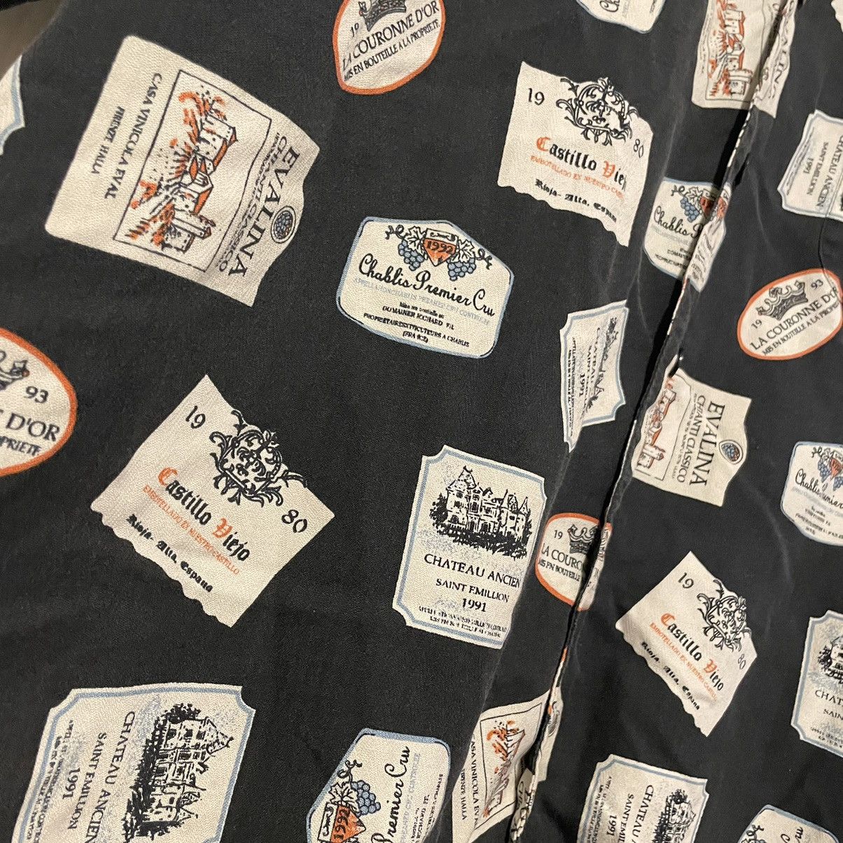Vintage Aureus Silk Grey Short Sleeve Button Down Shirt Wine Label Size US XL / EU 56 / 4 - 5 Thumbnail