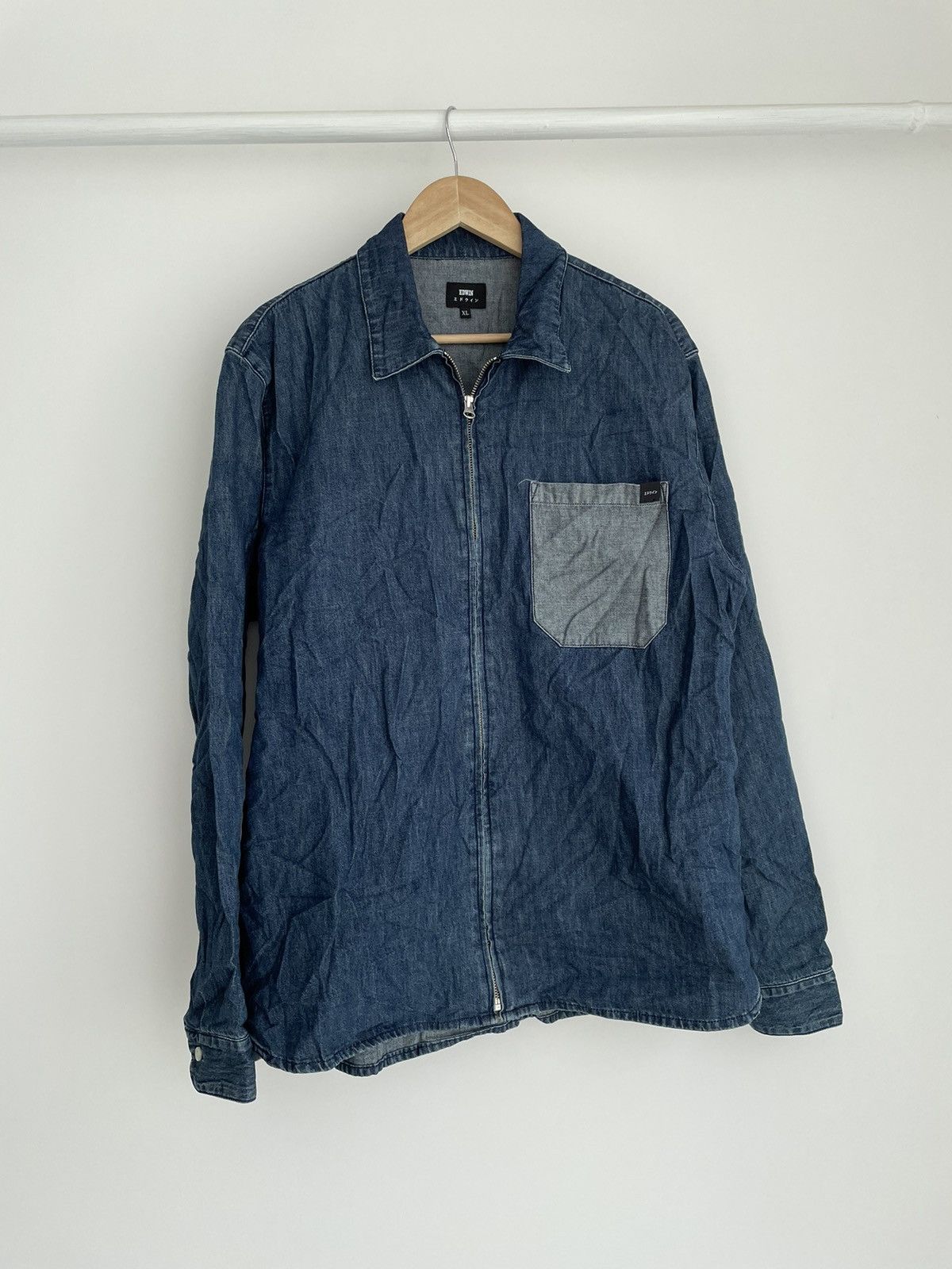 Edwin × Japanese Brand Edwin Denim Demo Zip Shirt Size US XL / EU 56 / 4 - 1 Thumbnail