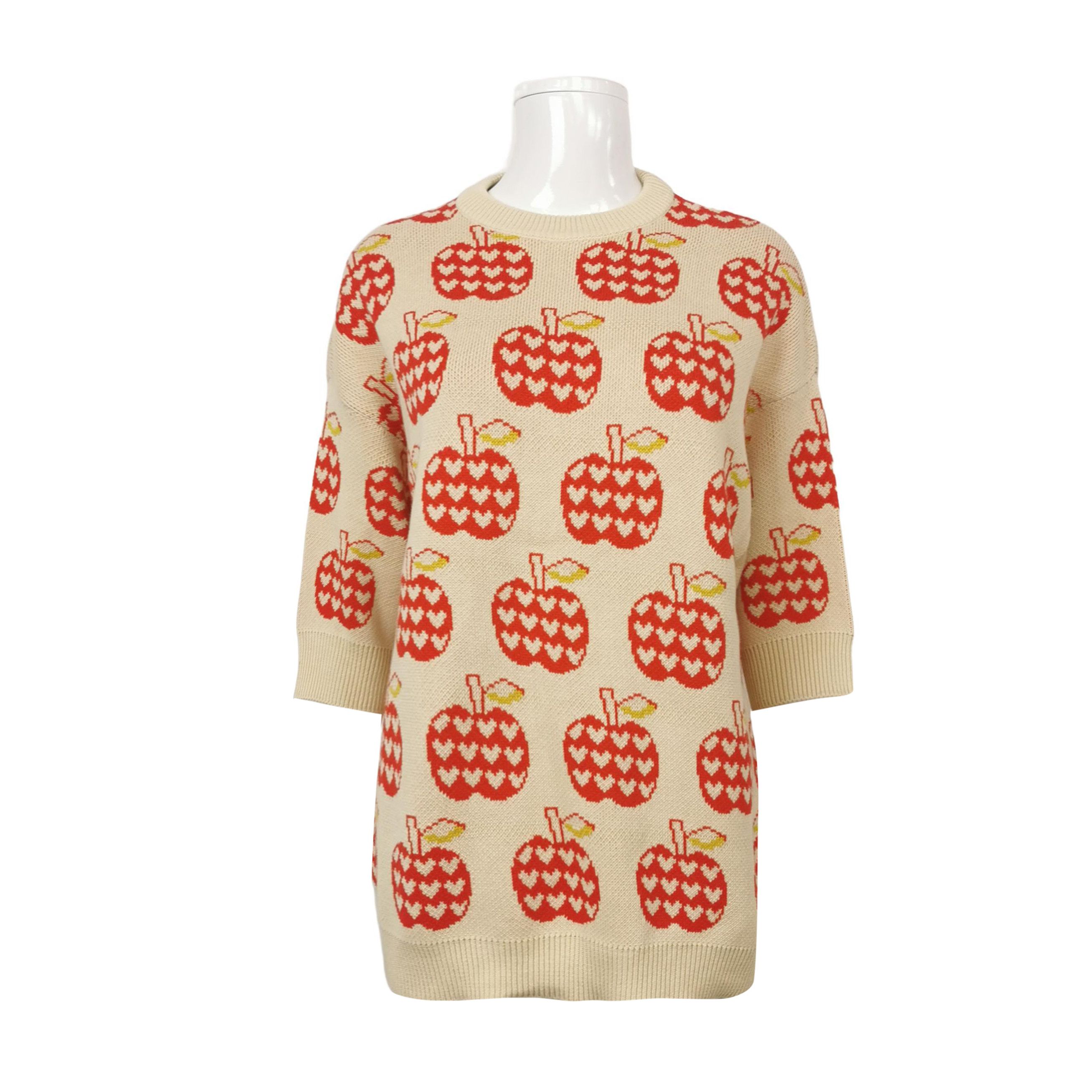 Gucci Gucci Apple Pattern Knit Sweater Size S Size US S / EU 44-46 / 1 - 1 Thumbnail
