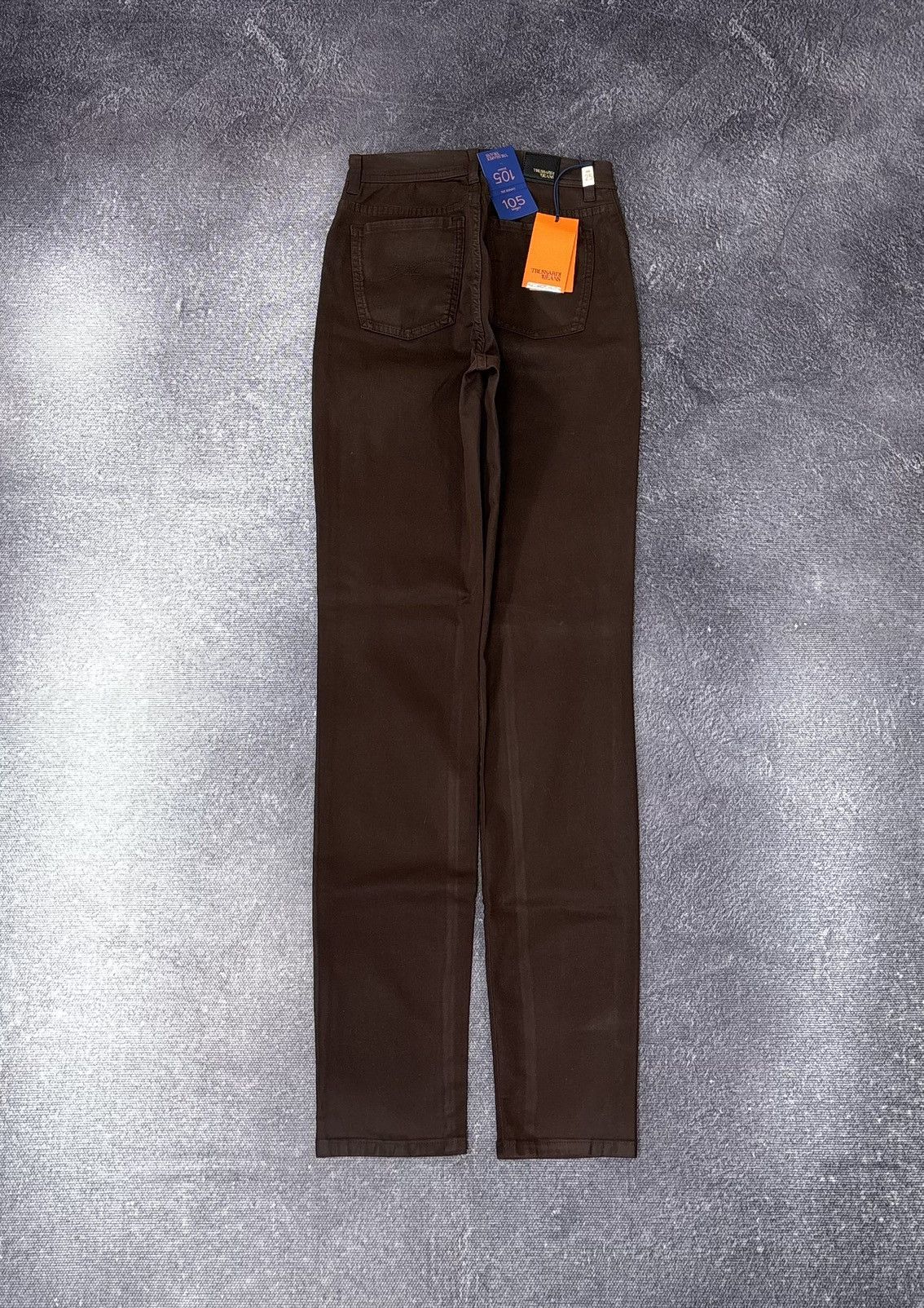 Trussardi Trussardi Women’s NWT Satin Brown Luxury Skinny Pants Jeans Size 25" / US 0 / IT 36 - 2 Thumbnail