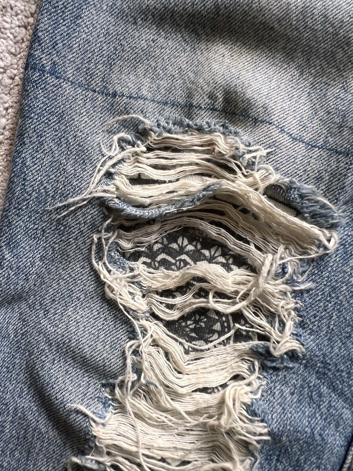 Ksubi × Le Grande Bleu (L.G.B.) Ksubi Geegee Slummin Slim Distressed Jeans Size US 34 / EU 50 - 11 Thumbnail
