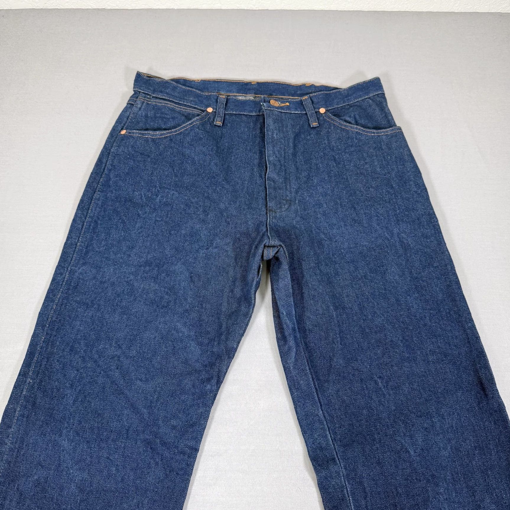 Wrangler Wrangler Jeans Mens 34x36 Blue 13MWZ Straight Denim Pants Western Cowboy Jeans Men Size US 34 / EU 50 - 2 Thumbnail
