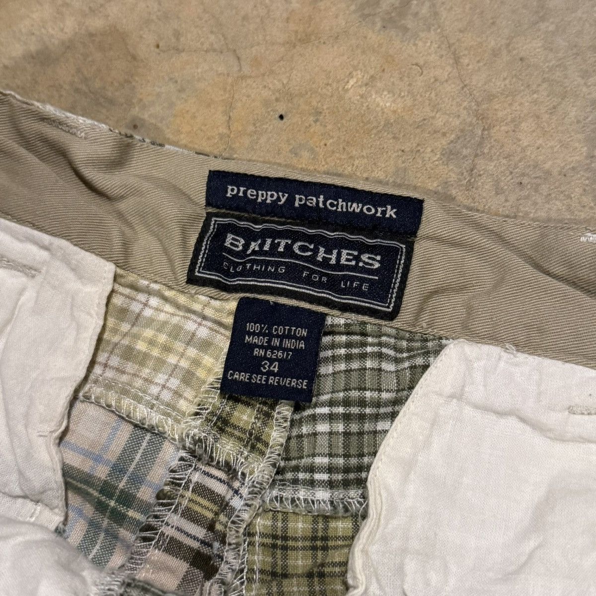 Vintage Vintage 2000s Patchwork Madras Plaid Shorts ERD Grunge Y2K Size US 32 / EU 48 - 5 Thumbnail