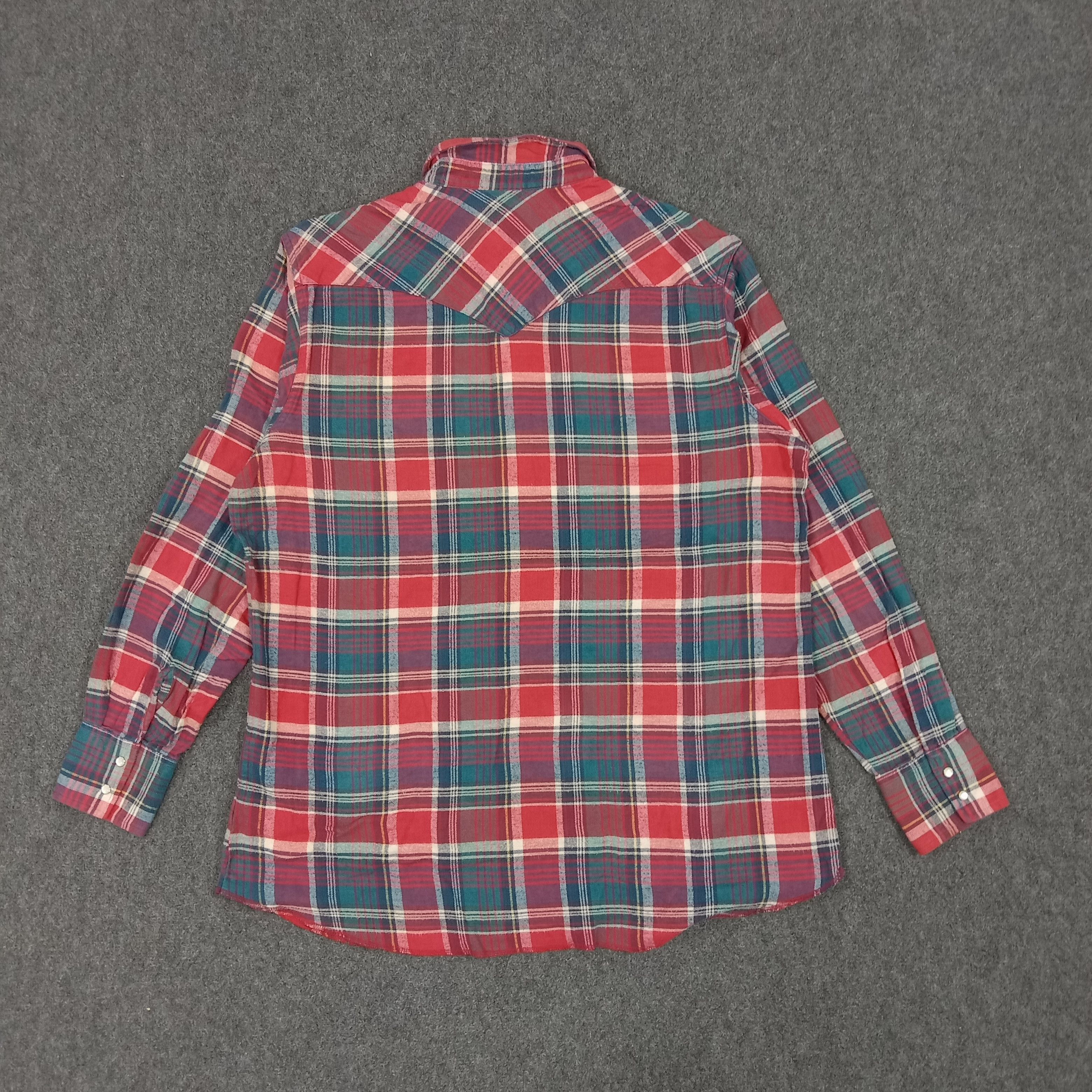 Vintage × Wrangler Wrangler American Style Flannel Shirt Button Up Size US XXL / EU 58 / 5 - 4 Thumbnail
