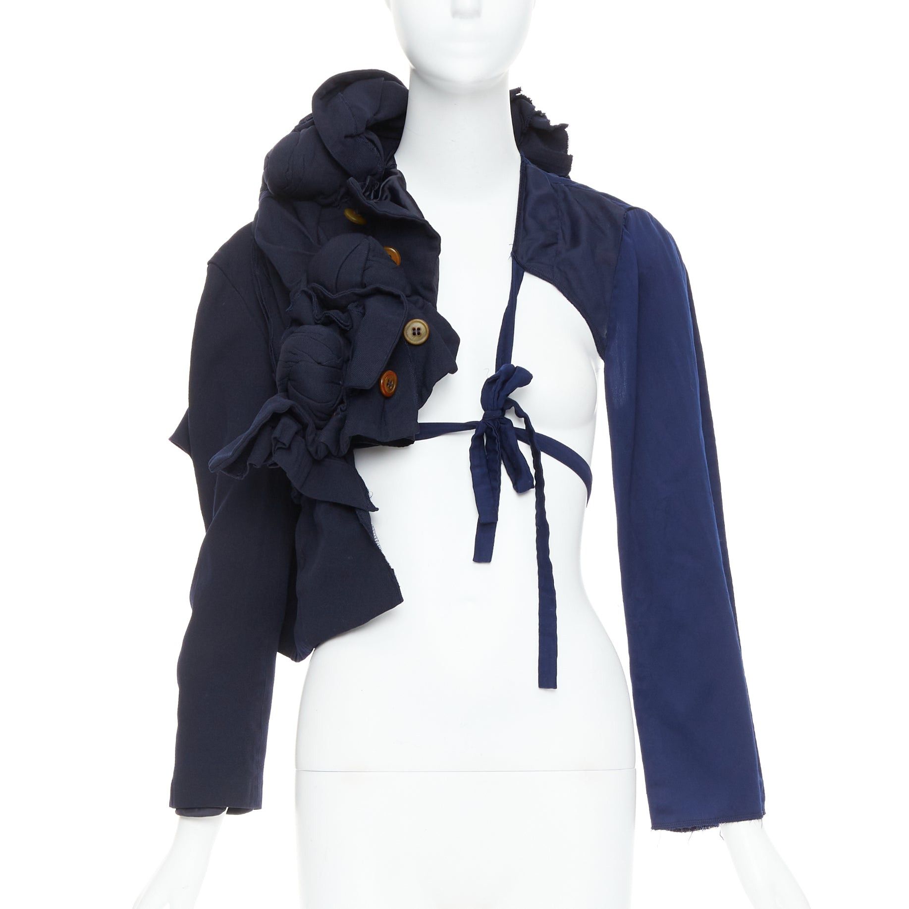 Comme des Garcons rare COMME DES GARCONS 2011 Runway twist knot deconstructed half tie jacket S Size S / US 4 / IT 40 - 1 Thumbnail