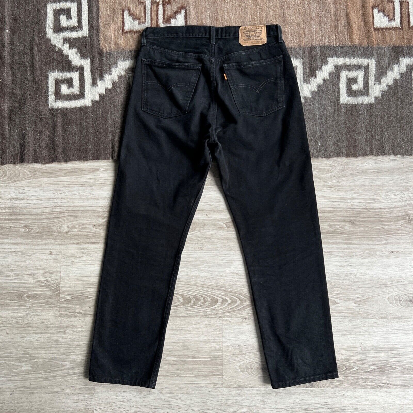 Levi's 615 Orange Tab Vintage Black Denim Jeans 8752AC