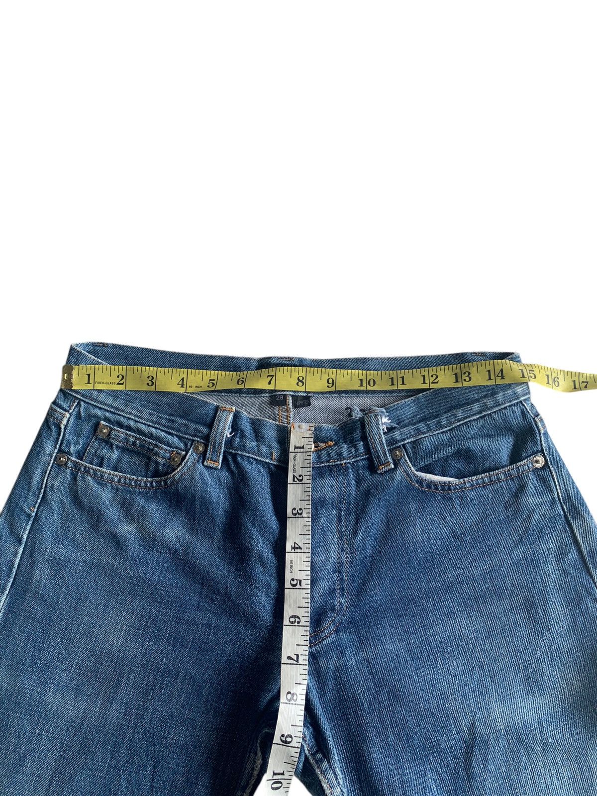 A.P.C. VINTAGE APC SELVEDGE BUTTON FLY FADED DISTRESSED DENIM Size US 30 / EU 46 - 13 Thumbnail