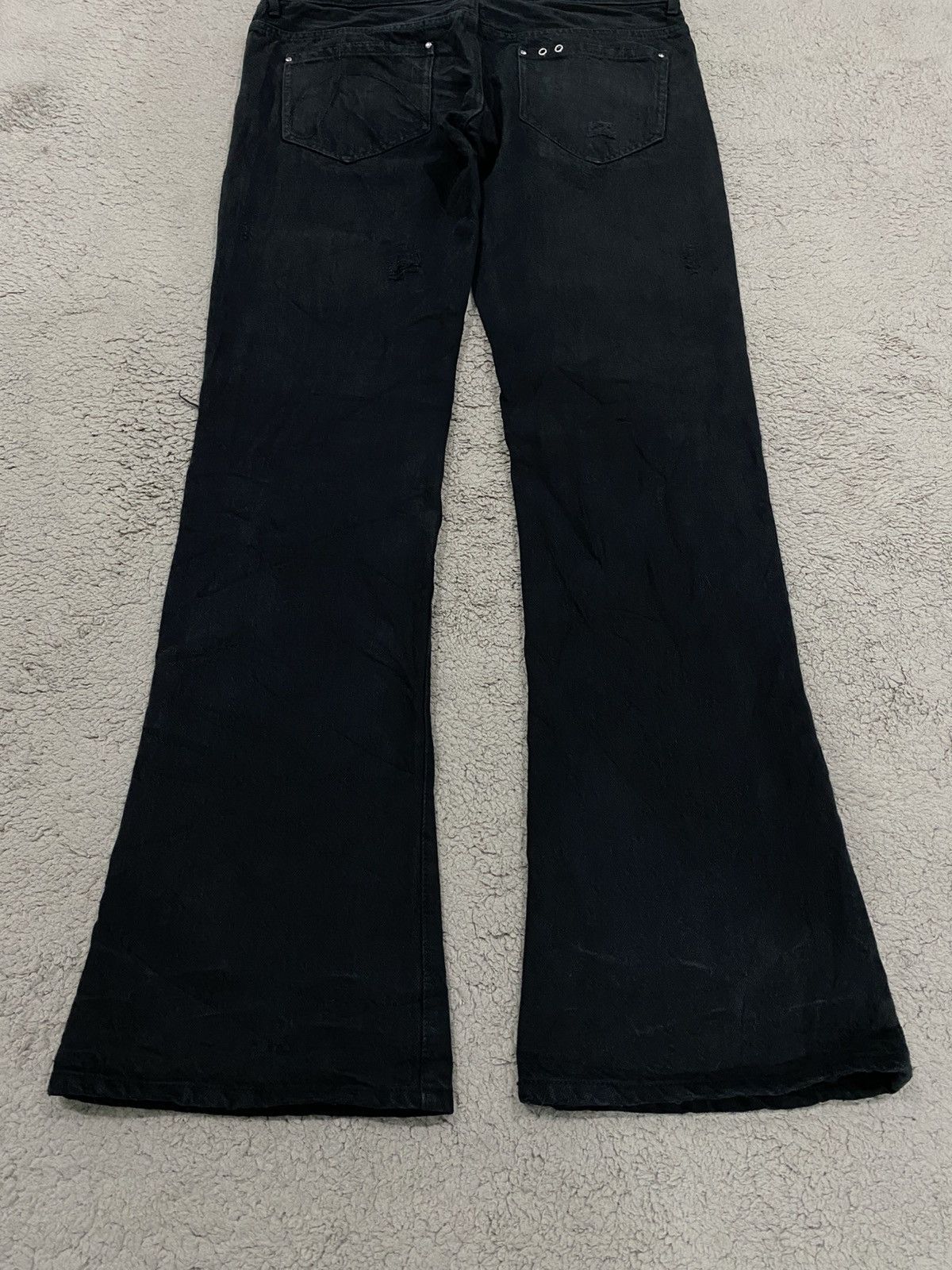 If Six Was Nine NEED GONE ‼️ No ID Black Flared Distressed like Tornado Mart Size US 33 - 13 Thumbnail